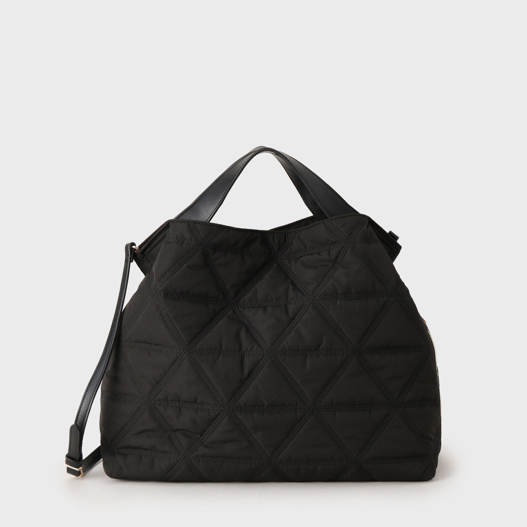 UNTITLED「【追加】キルティングビッグトート」|トートバッグ|ブラック(019)