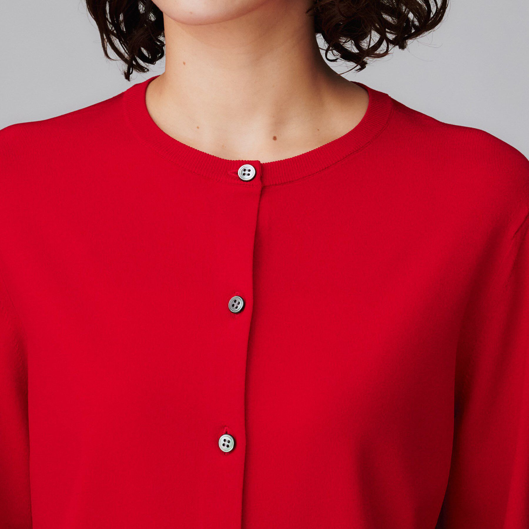 UNTITLED「【アンサンブル可/薄手】ベーシッククルーネックカーディガン」|カーディガン|