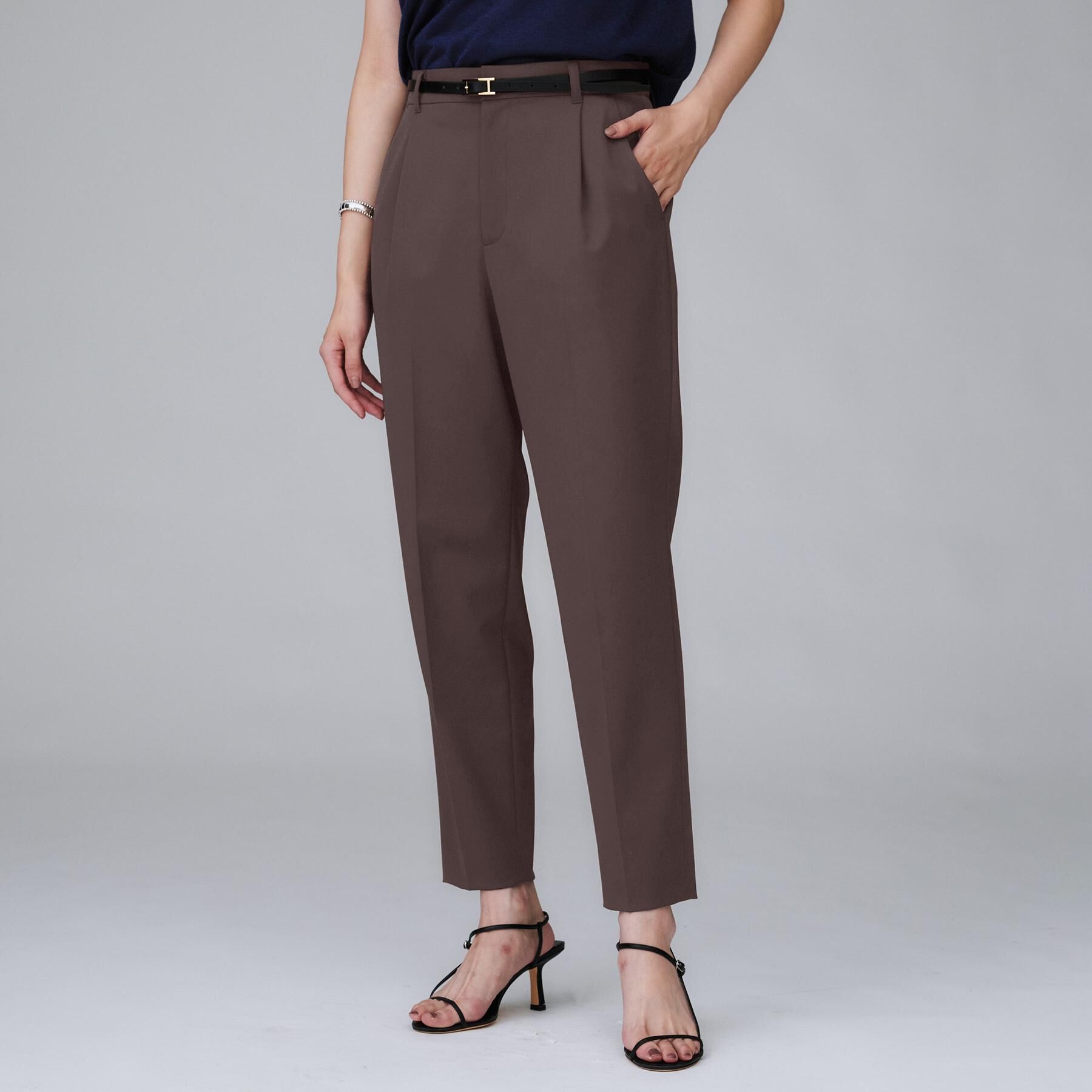 UNTITLED「【はっ水/後ろウエストゴム/洗える】ストレッチテーパードパンツ」|その他|