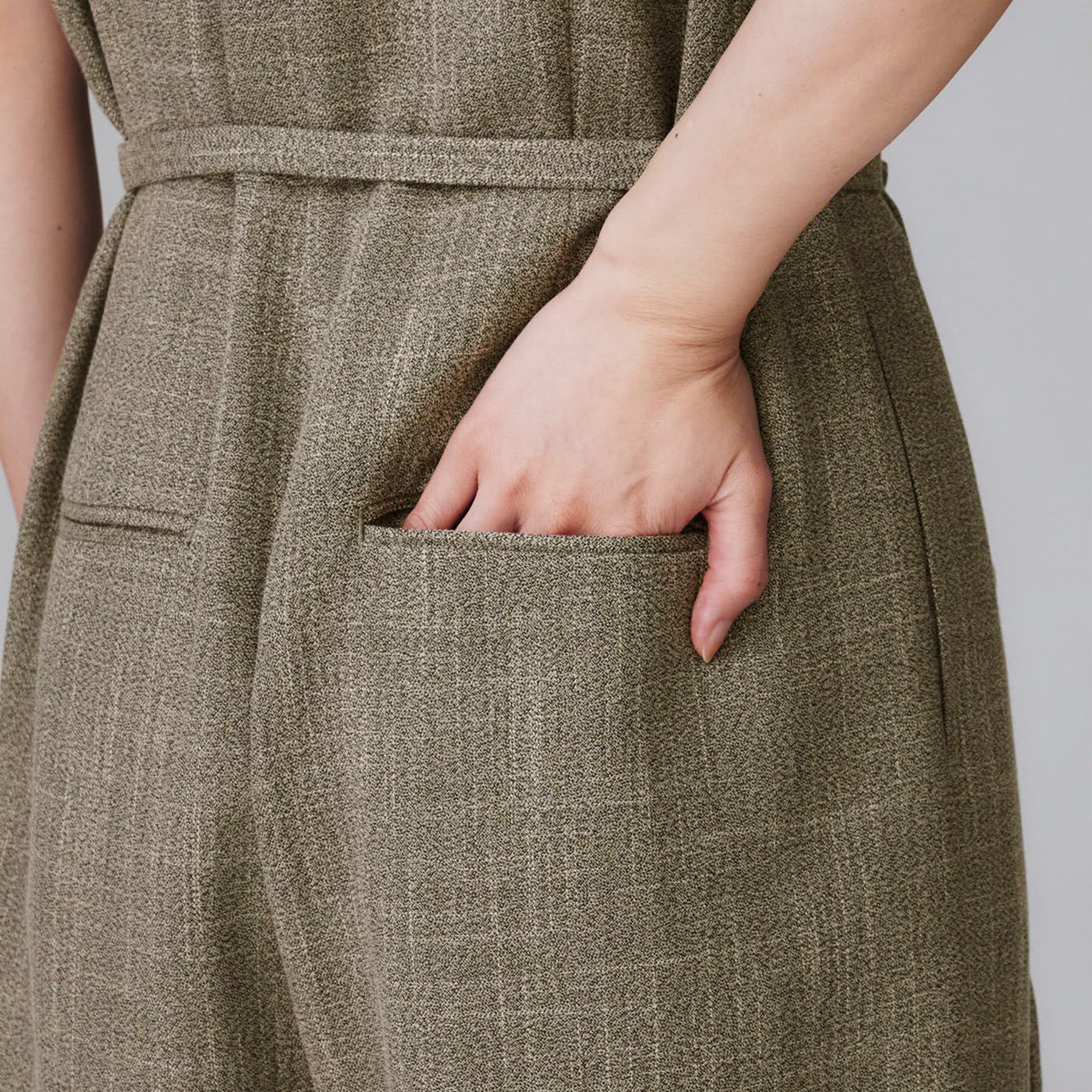 UNTITLED「【接触冷感/オールインワン/洗える】梳毛調合繊コンビネゾン」|オールインワン|