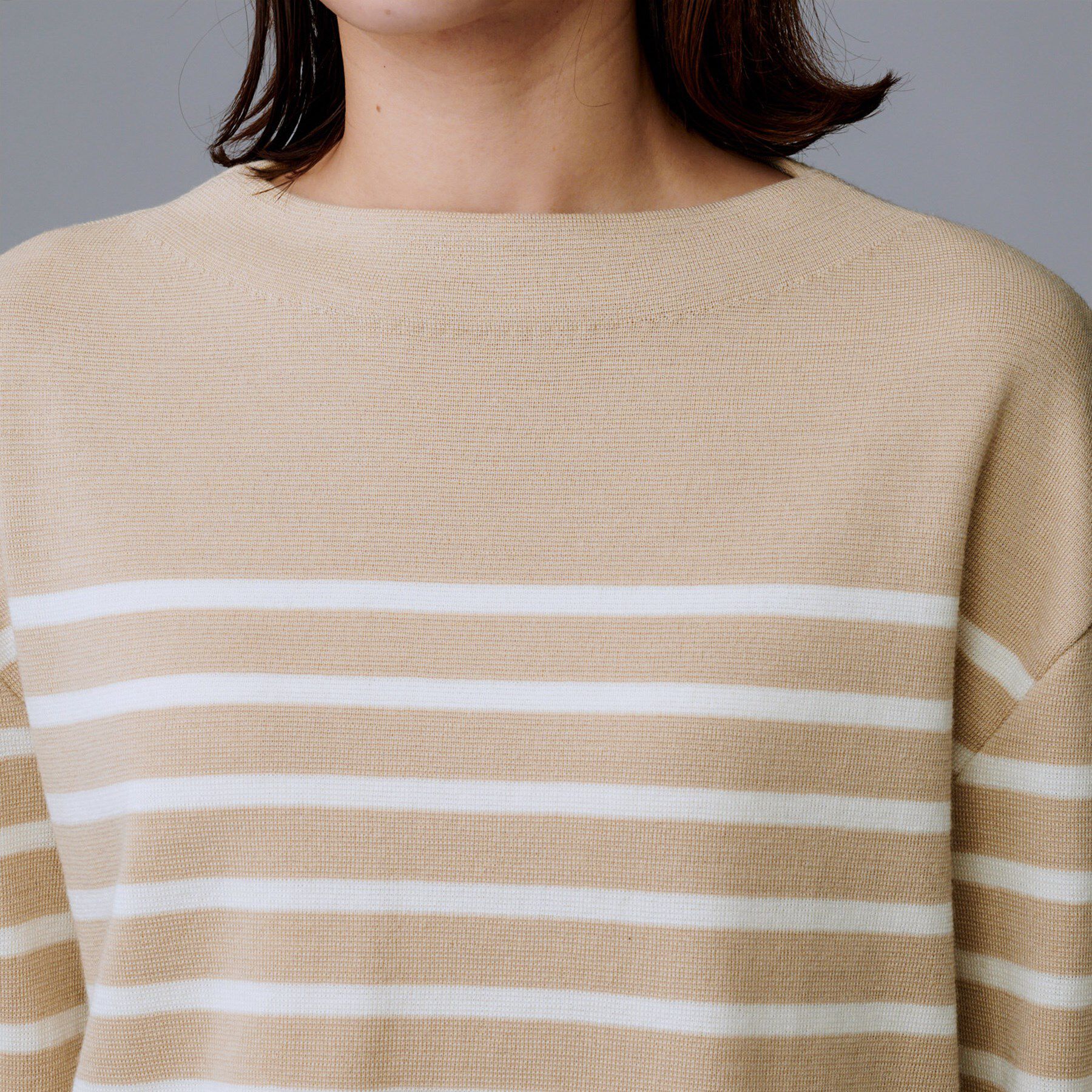 UNTITLED「【洗える】モックネックミラノリブニット」|ニット・セーター|