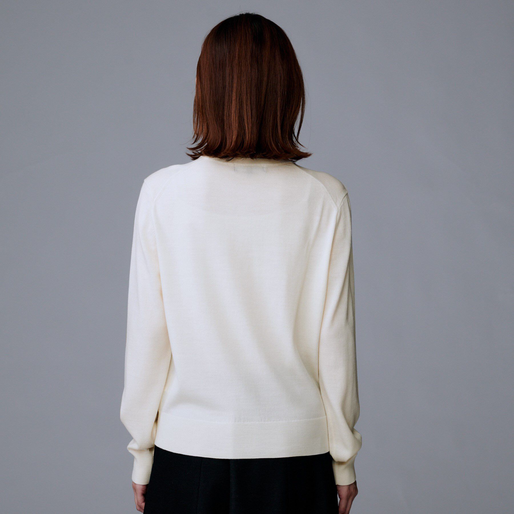 UNTITLED「【洗える/アンサンブル可/ウール100%】ウールクルーカーディガン」|カーディガン|