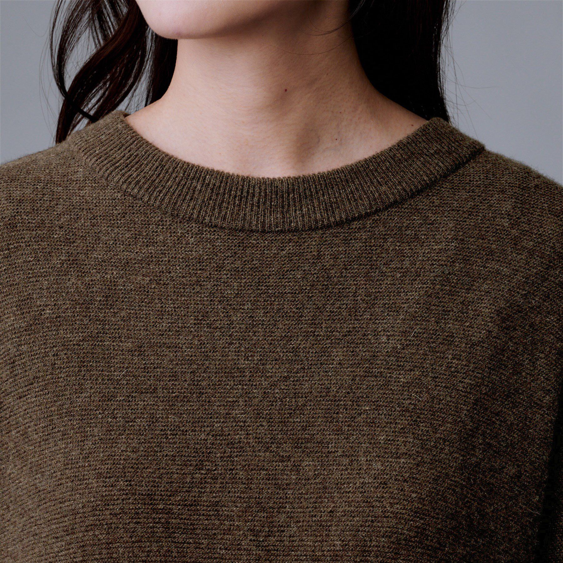 UNTITLED「【ロング丈/ゆったりシルエット】テントライン ニットワンピース」|ワンピース|