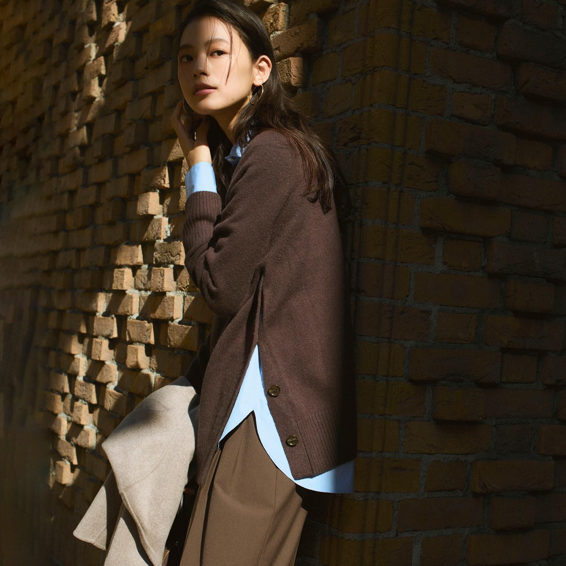 UNTITLED「【重ね着もおすすめ/洗える】ウールカシミヤ クルーネックニット」|ニット・セーター|