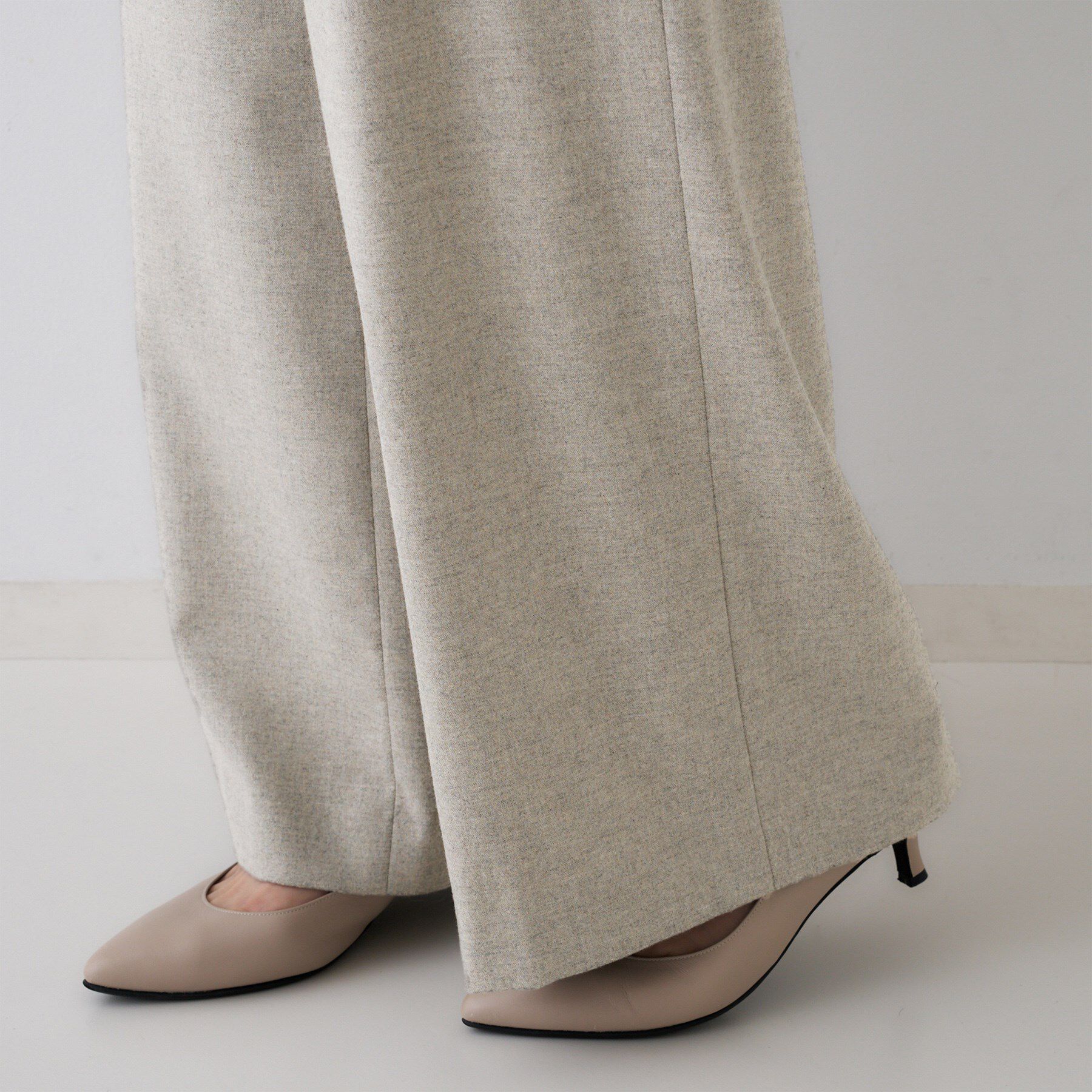 UNTITLED「【きれいめリラクシー/ウエストゴム】ウールサキソニー ワイドパンツ」|その他|