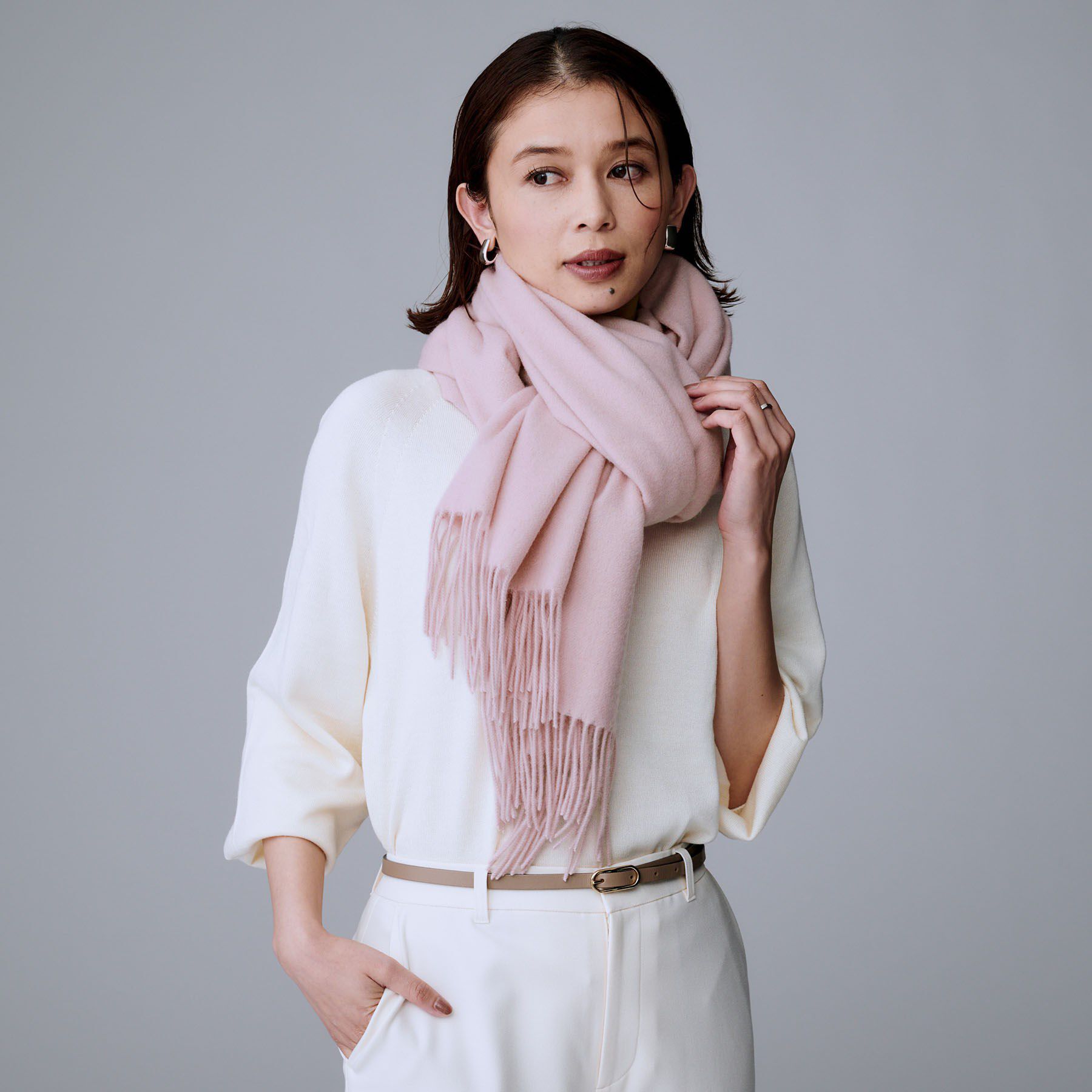 UNTITLED「【ウォッシャブル】ウールカシミヤストール」|ストール|