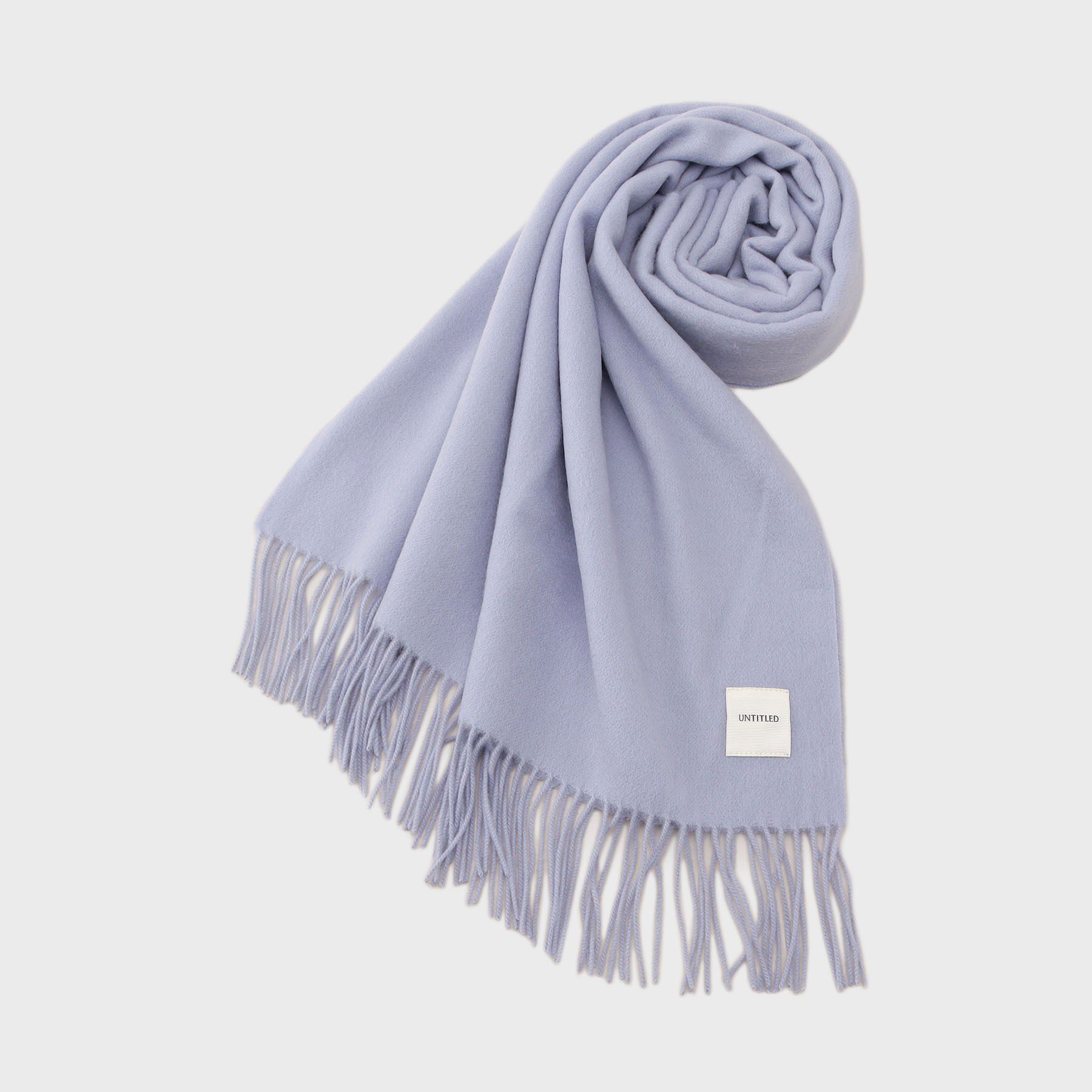 UNTITLED「【ウォッシャブル】ウールカシミヤストール」|ストール|ブルー(091)