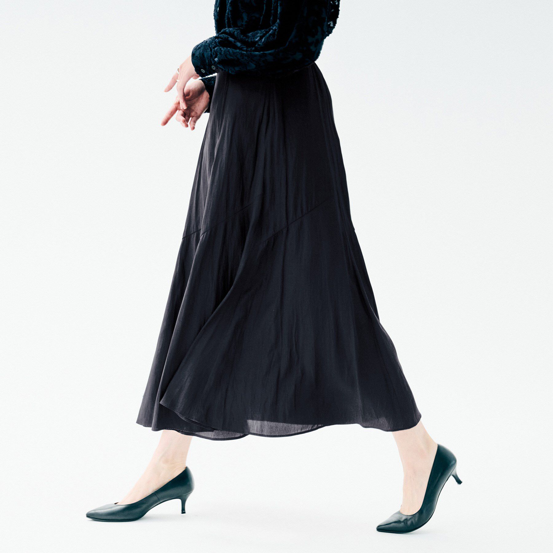 UNTITLED「【洗える/後ろウエストゴム】ロングスカート」|スカート|