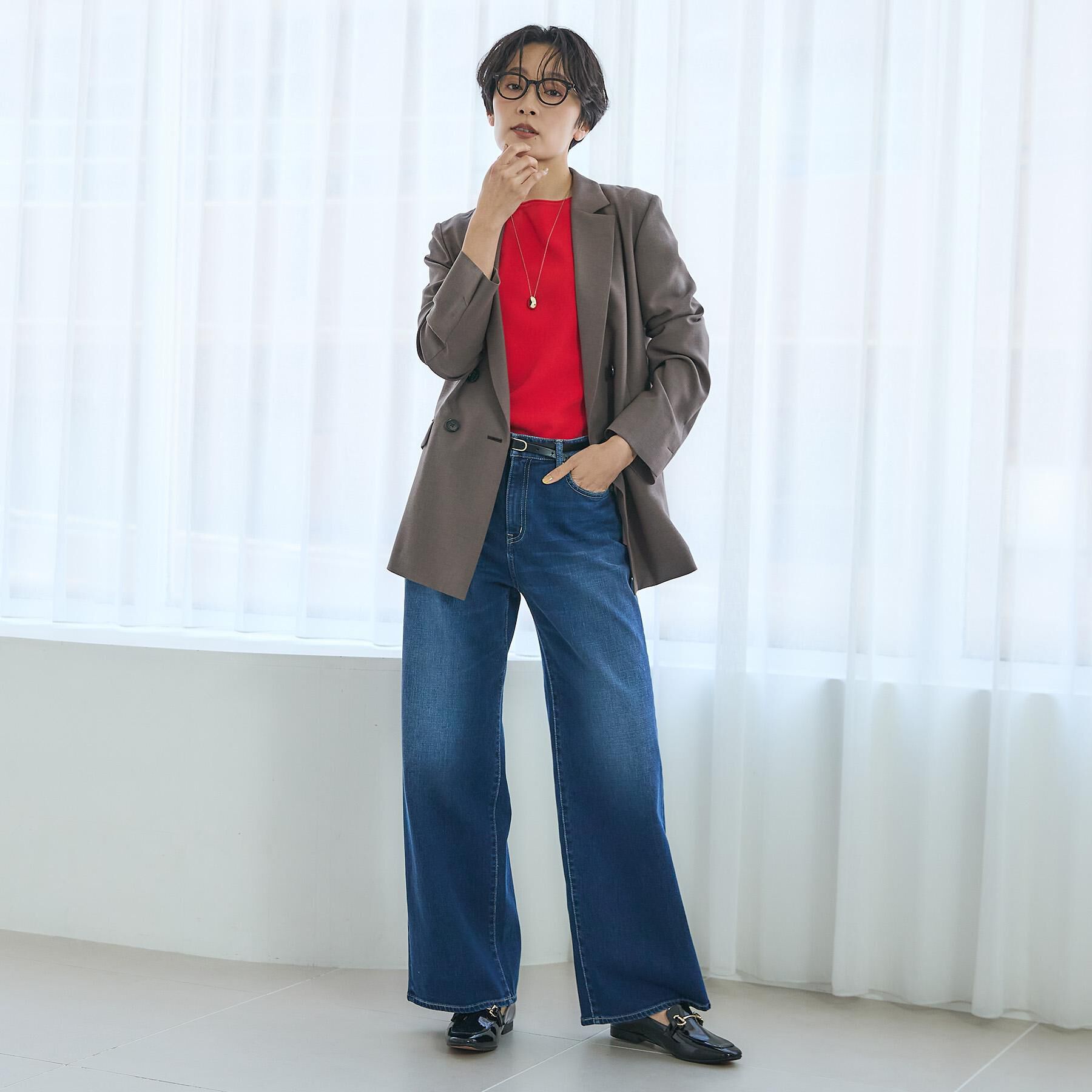 UNTITLED「【古畑星夏さん着用/人気デニム】MAKE&times;DENIM WIDE」|デニム|