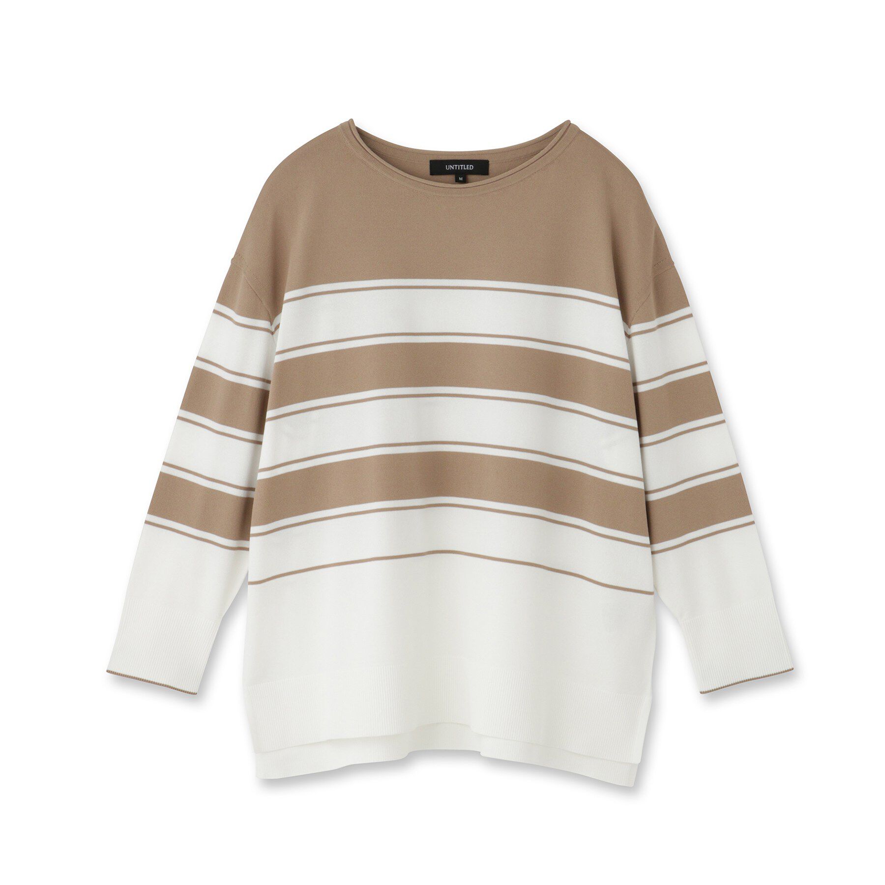 UNTITLED「【洗える/ゆったり】ボーダーボートネックニット」|ニット・セーター|