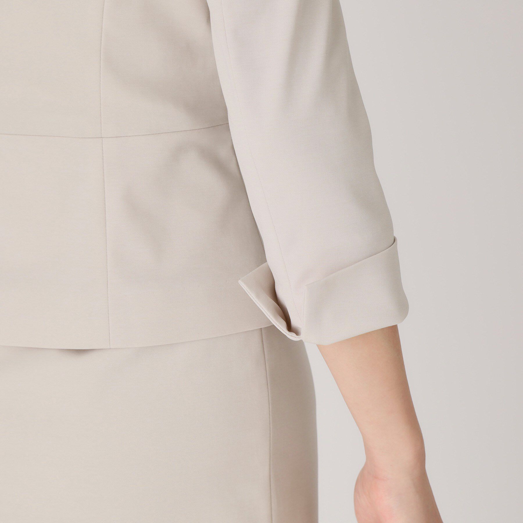 COUP DE CHANCE「【洗える／日本製】細見えカラーレスジャケット」|ノーカラージャケット|