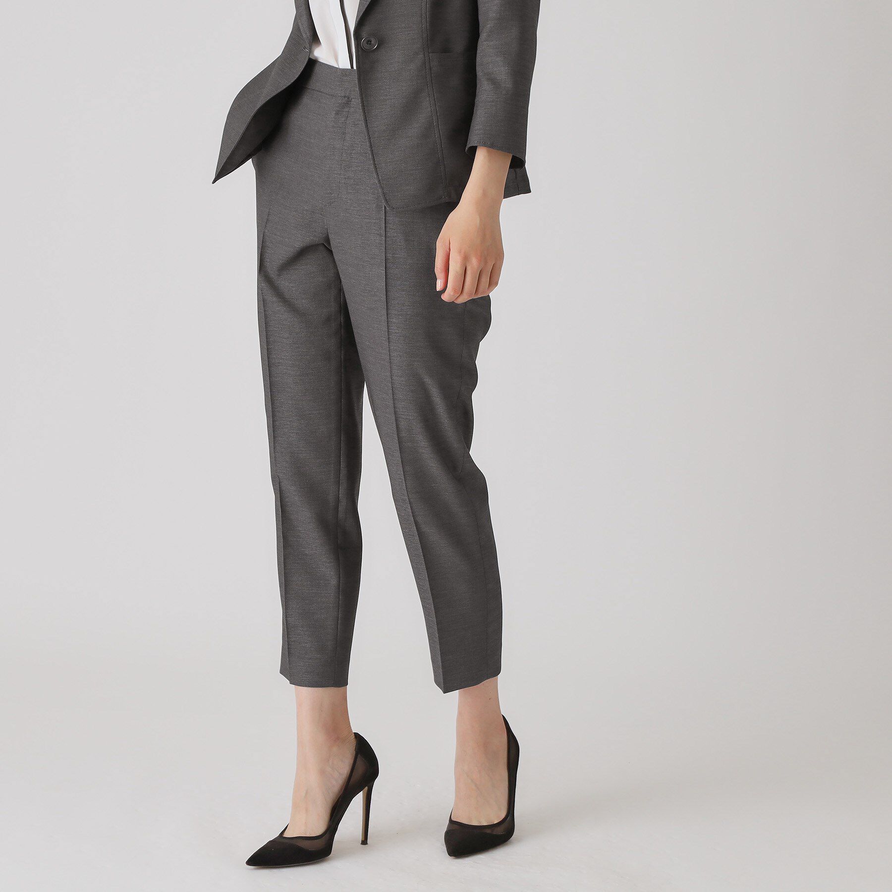 COUP DE CHANCE「【手洗い可／日本製】スリムテーパードパンツ」|その他|チャコールグレー(0