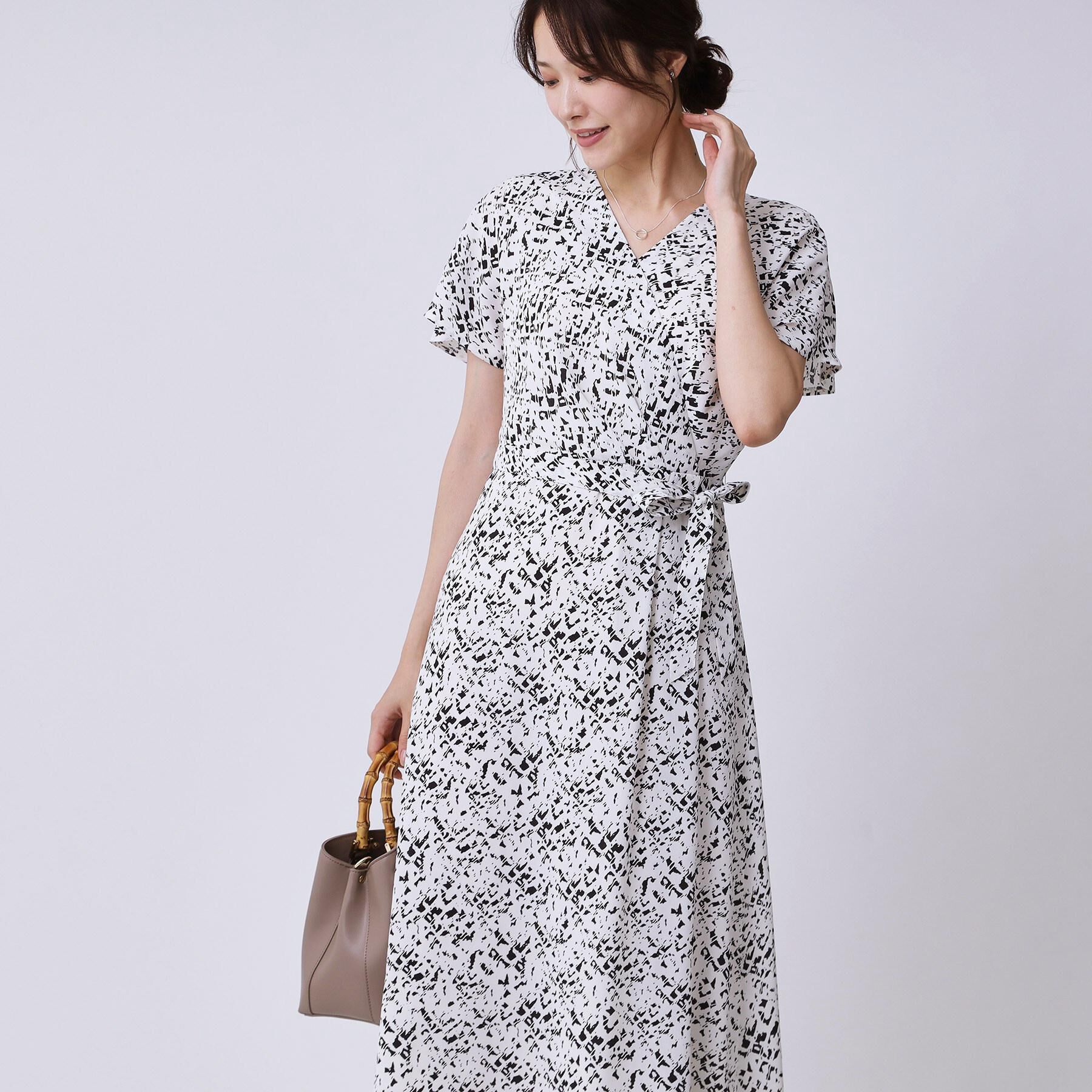 COUP DE CHANCE「【手洗い可／日本製】カシュクール風ワンピース」|ワンピース|