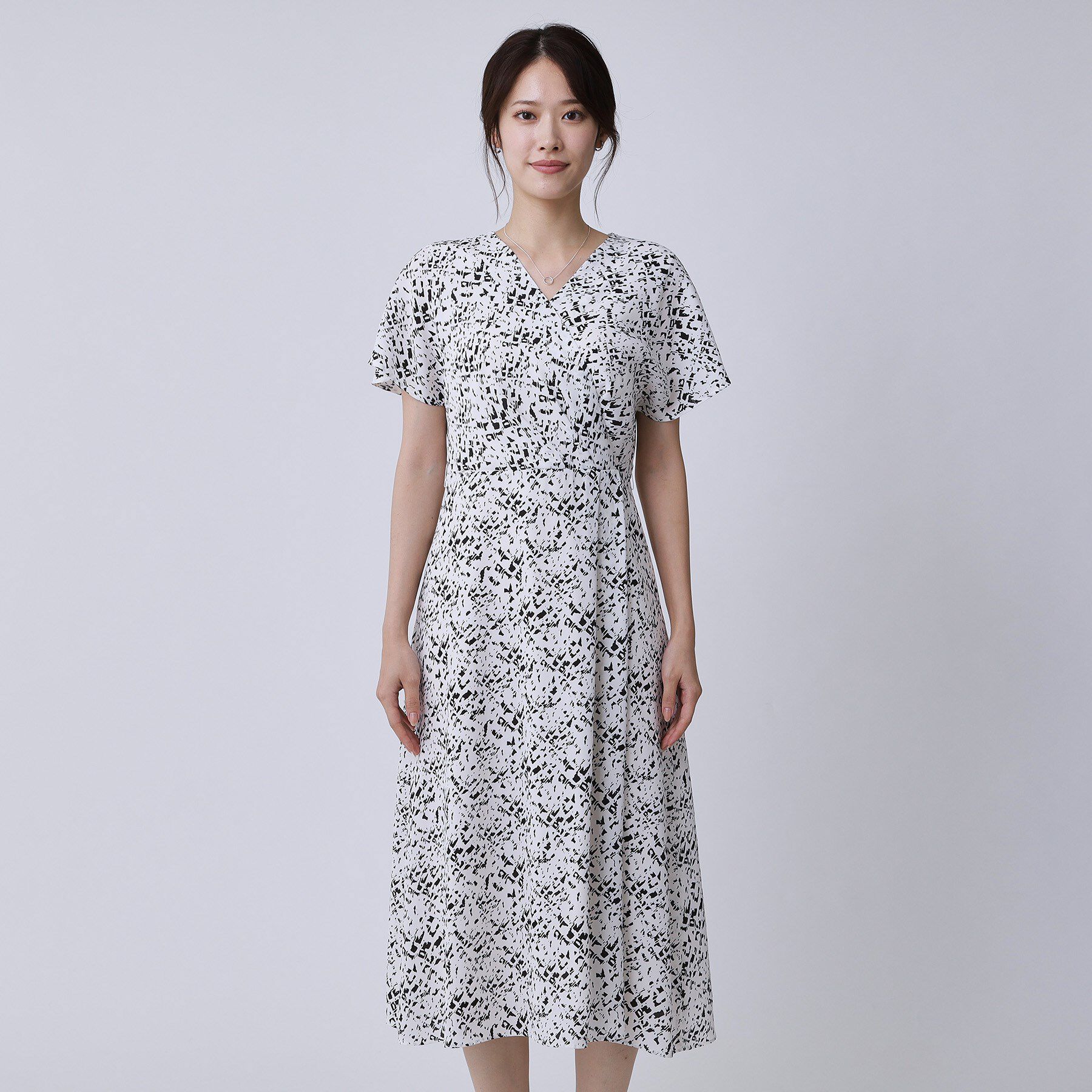 COUP DE CHANCE「【手洗い可／日本製】カシュクール風ワンピース」|ワンピース|