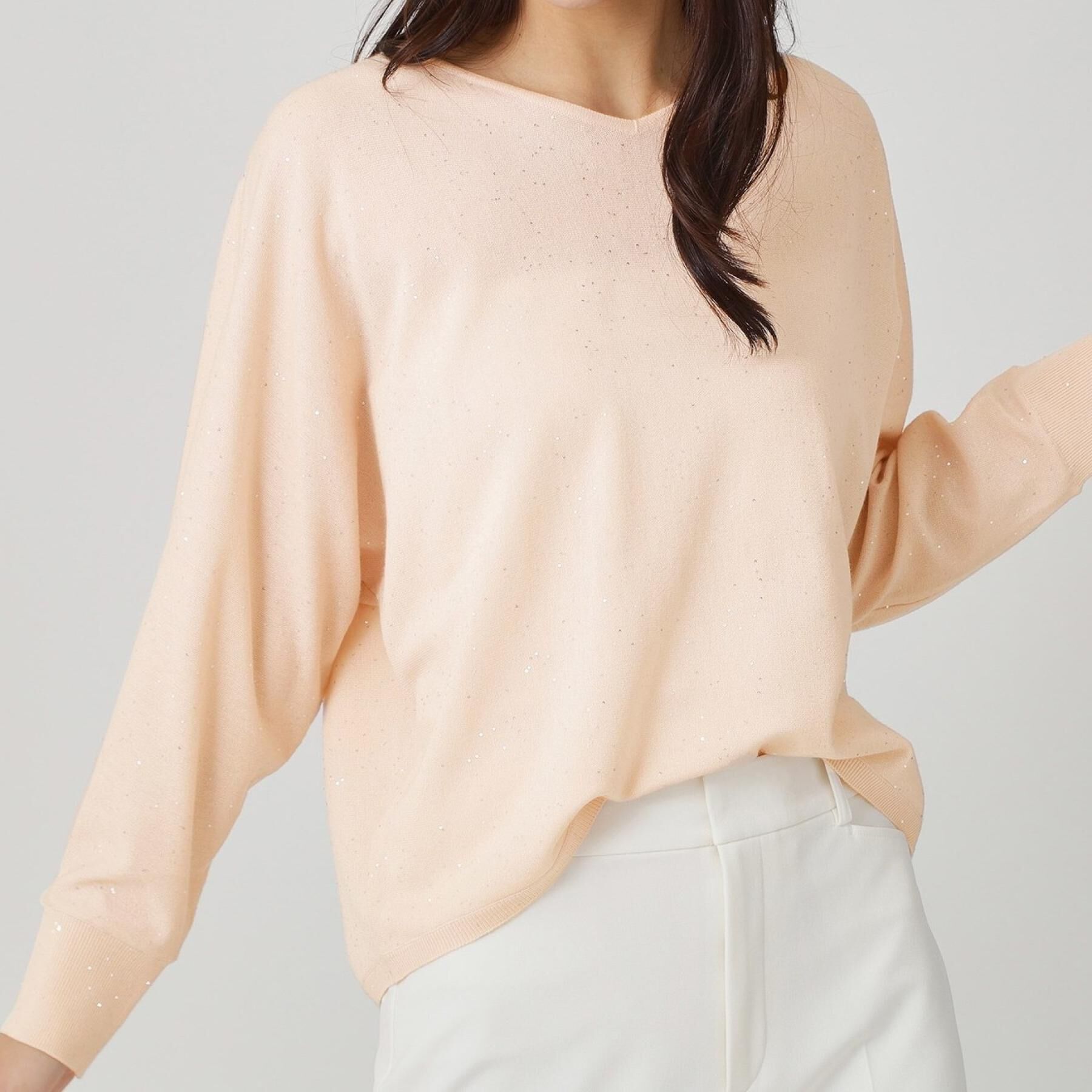 COUP DE CHANCE「【手洗い可】スパンコール入りニットトップス」|ニット・セーター|