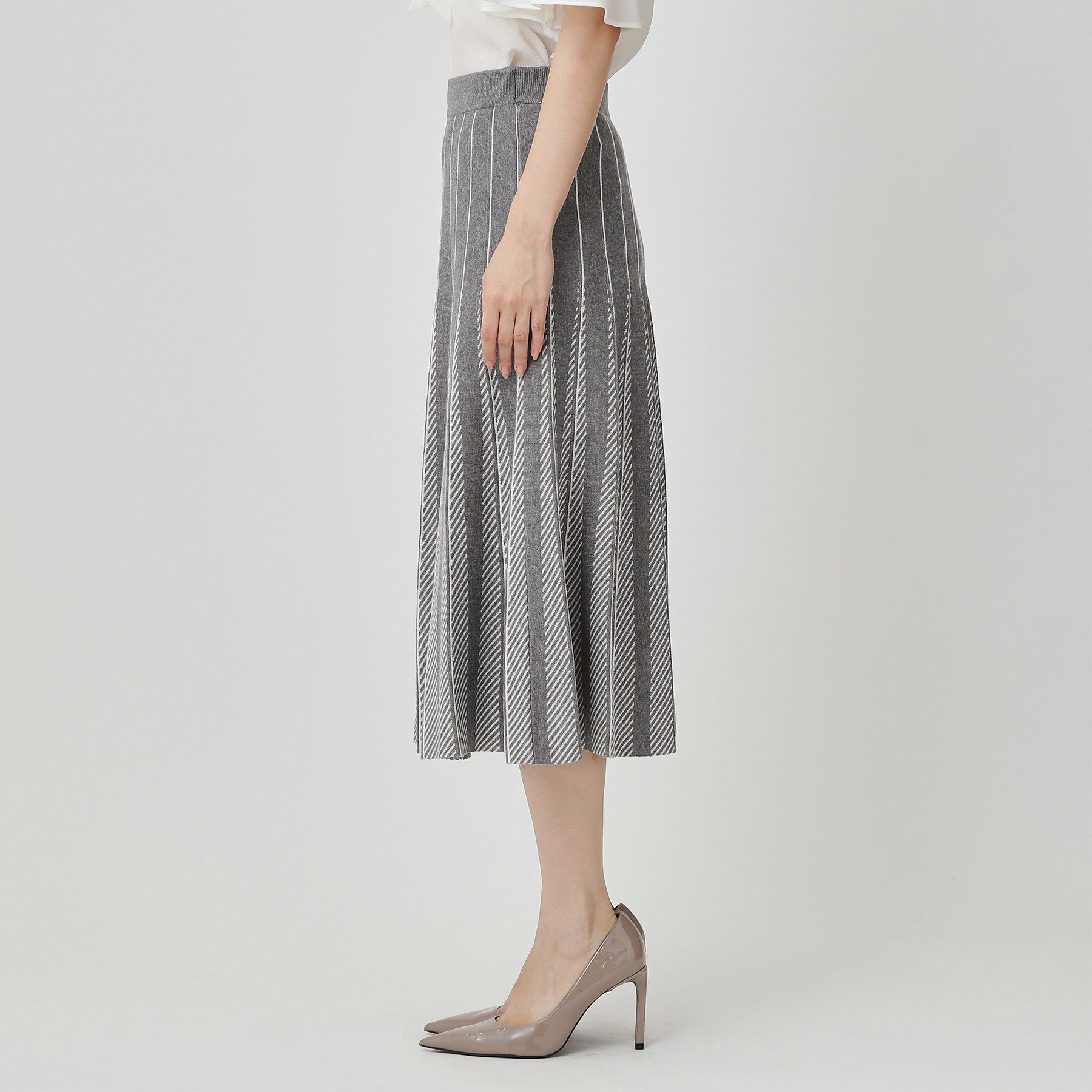 COUP DE CHANCE「【手洗い可】ニットプリーツフレアスカート」|スカート|