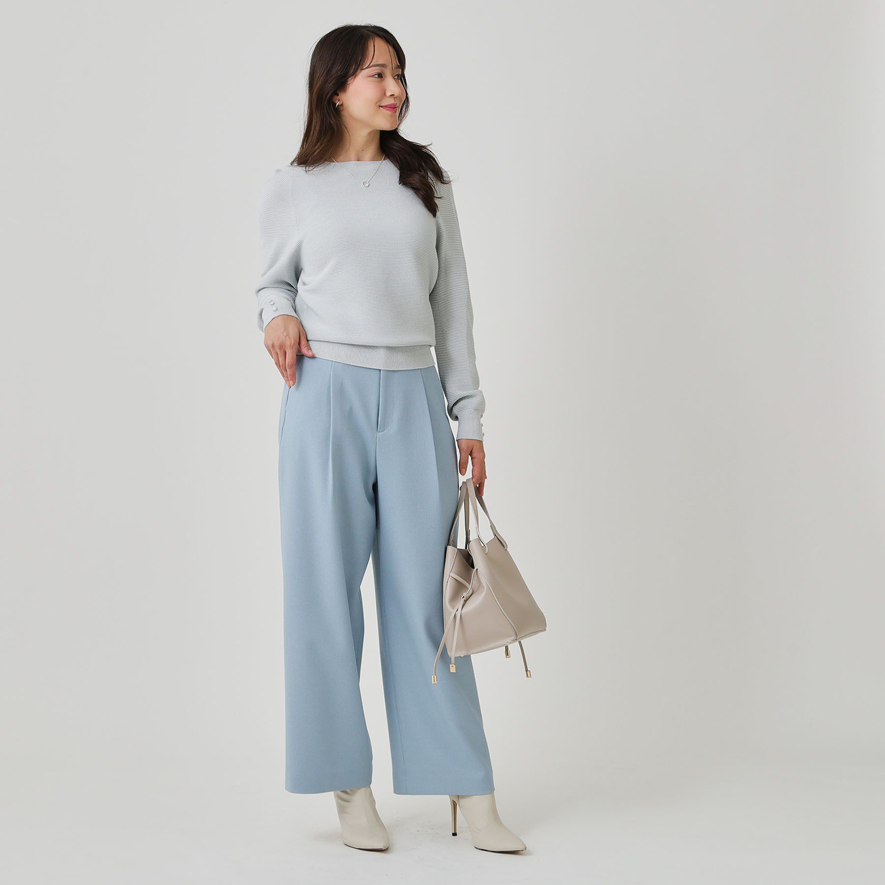 COUP DE CHANCE「【手洗い可／日本製／ホールガーメント】ラメ混ドルマンニットトップス」|ニット・セーター|