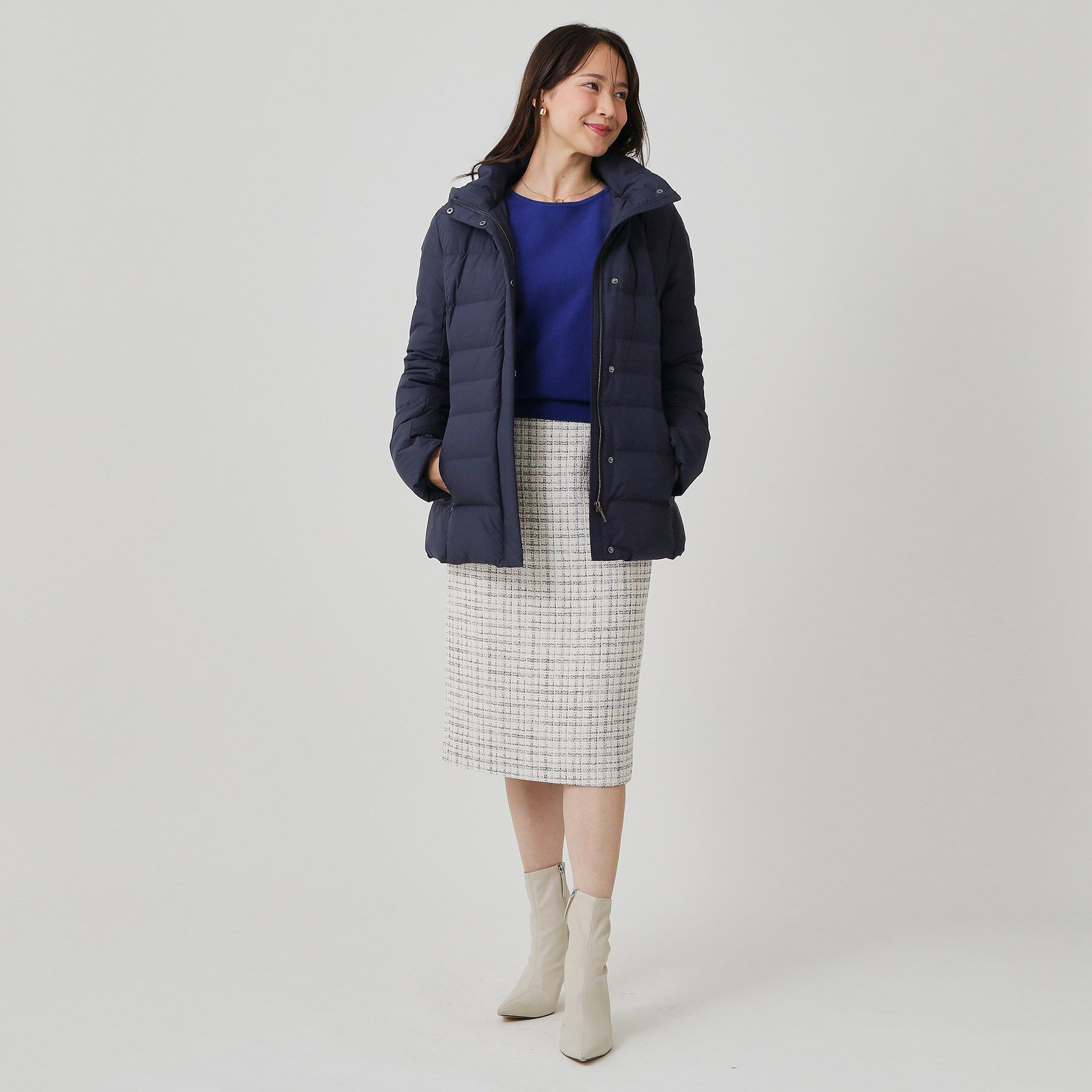 COUP DE CHANCE「【フランス産ホワイトダックダウン／FP800保温性◎／抗菌防臭／手洗い可】ミドル丈ダウンコート」|ダウン|