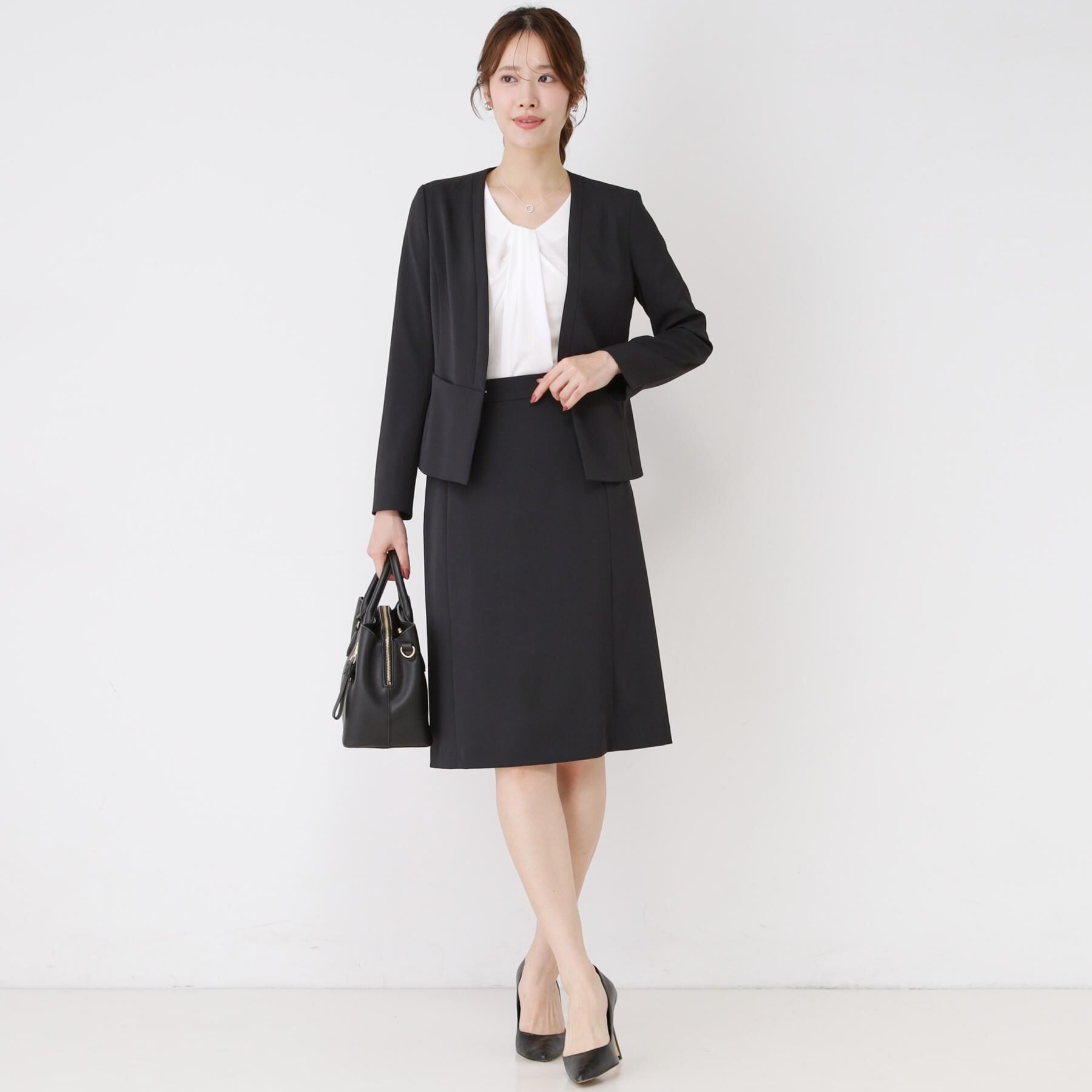 COUP DE CHANCE「【手洗い可／日本製／スーツ可】カラーレスジャケット」|ノーカラージャケット|