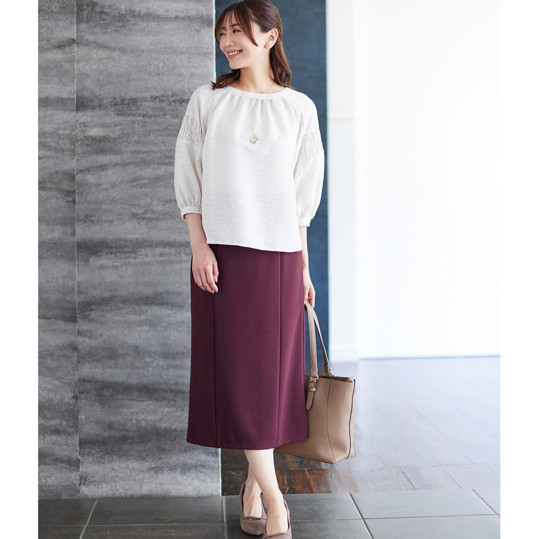 Reflect「【一枚で着映える◎】レオパード風ジャカードブラウス」|シャツ・ブラウス|