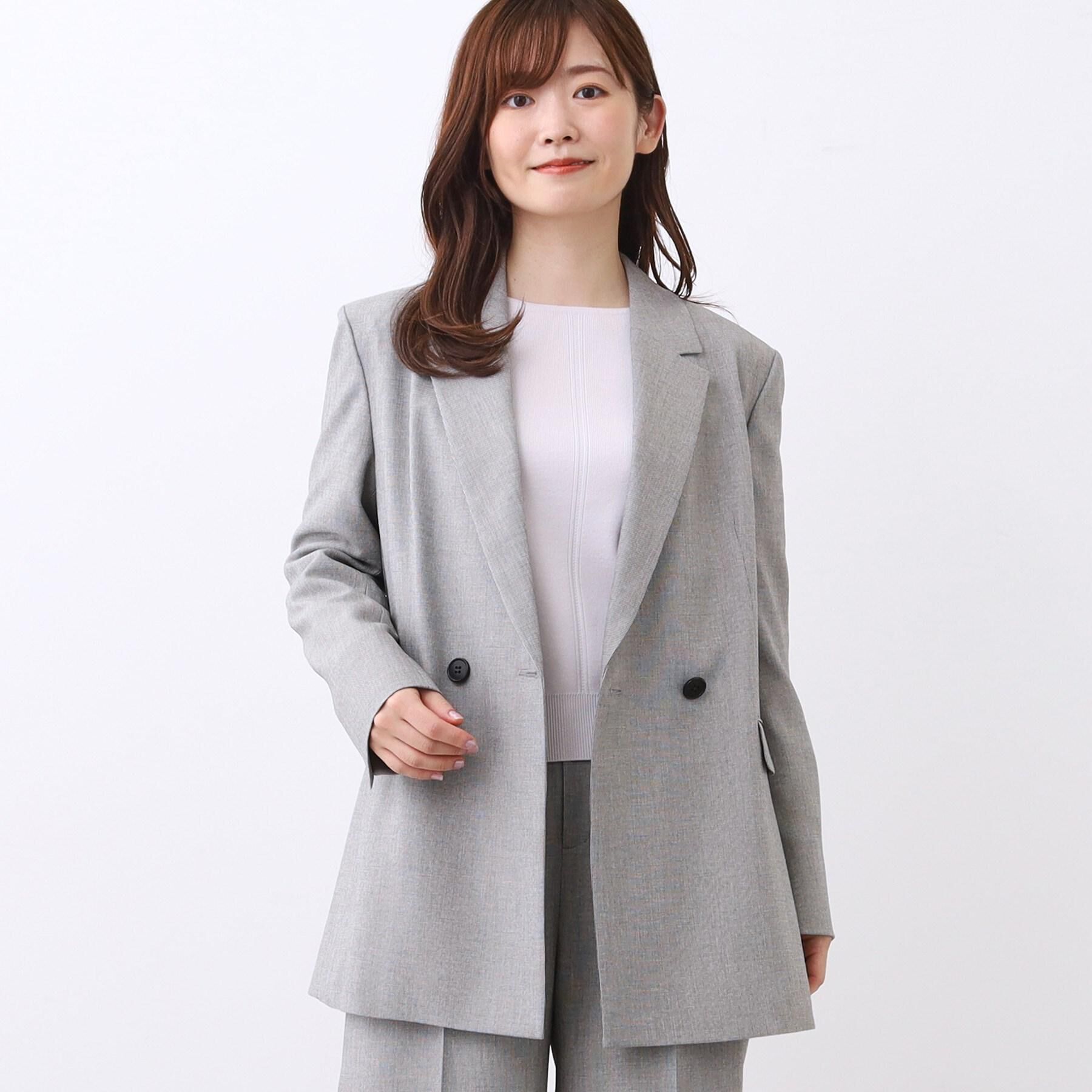 Reflect「【単品使いOK◎／ライトアウター／セットアップ可】リラクシーメランジジャケット」|テーラードジャケット|ライトグレー(011