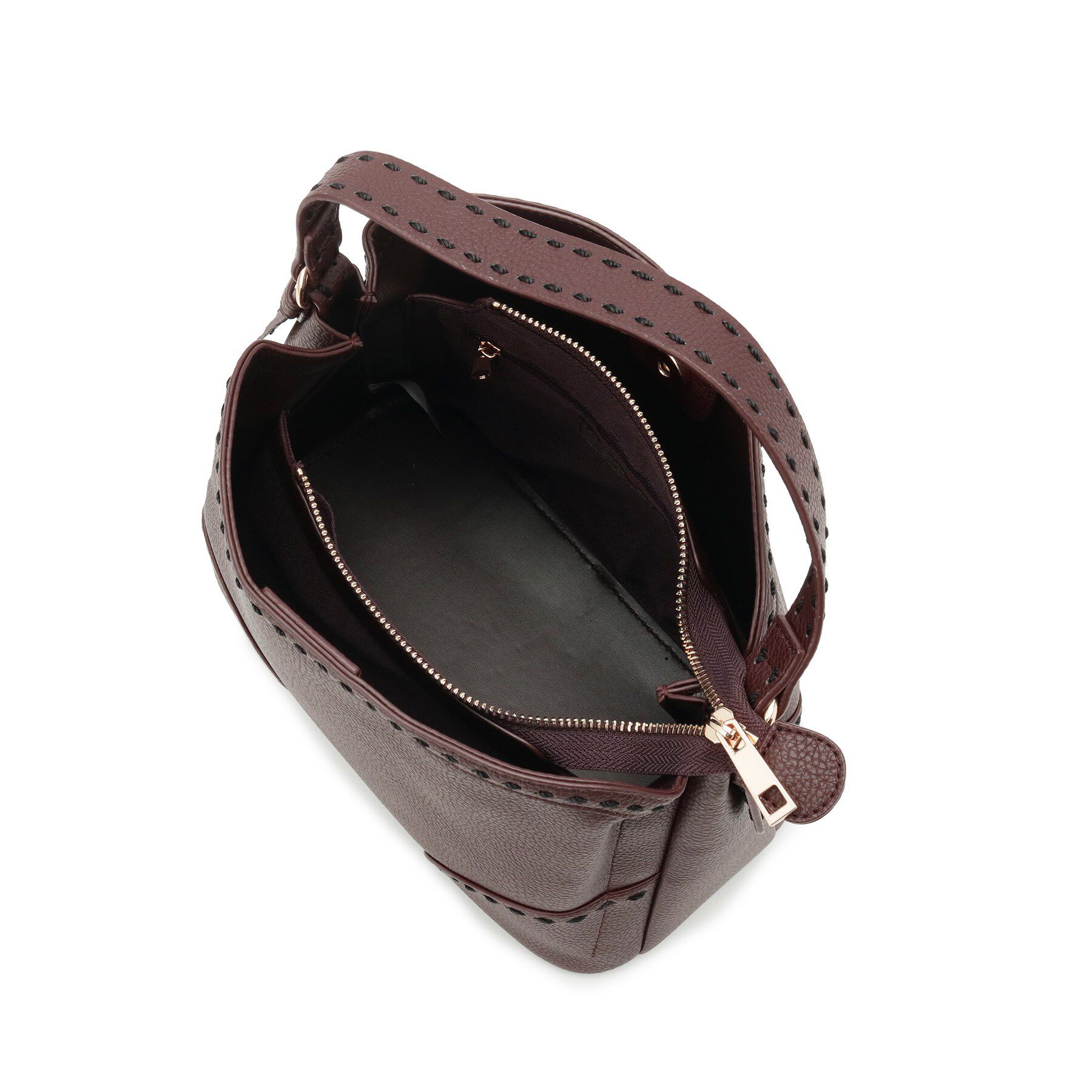 Reflect「【収納力◎／付属ストラップあり】バイカラーステッチバッグ」|ハンドバッグ|