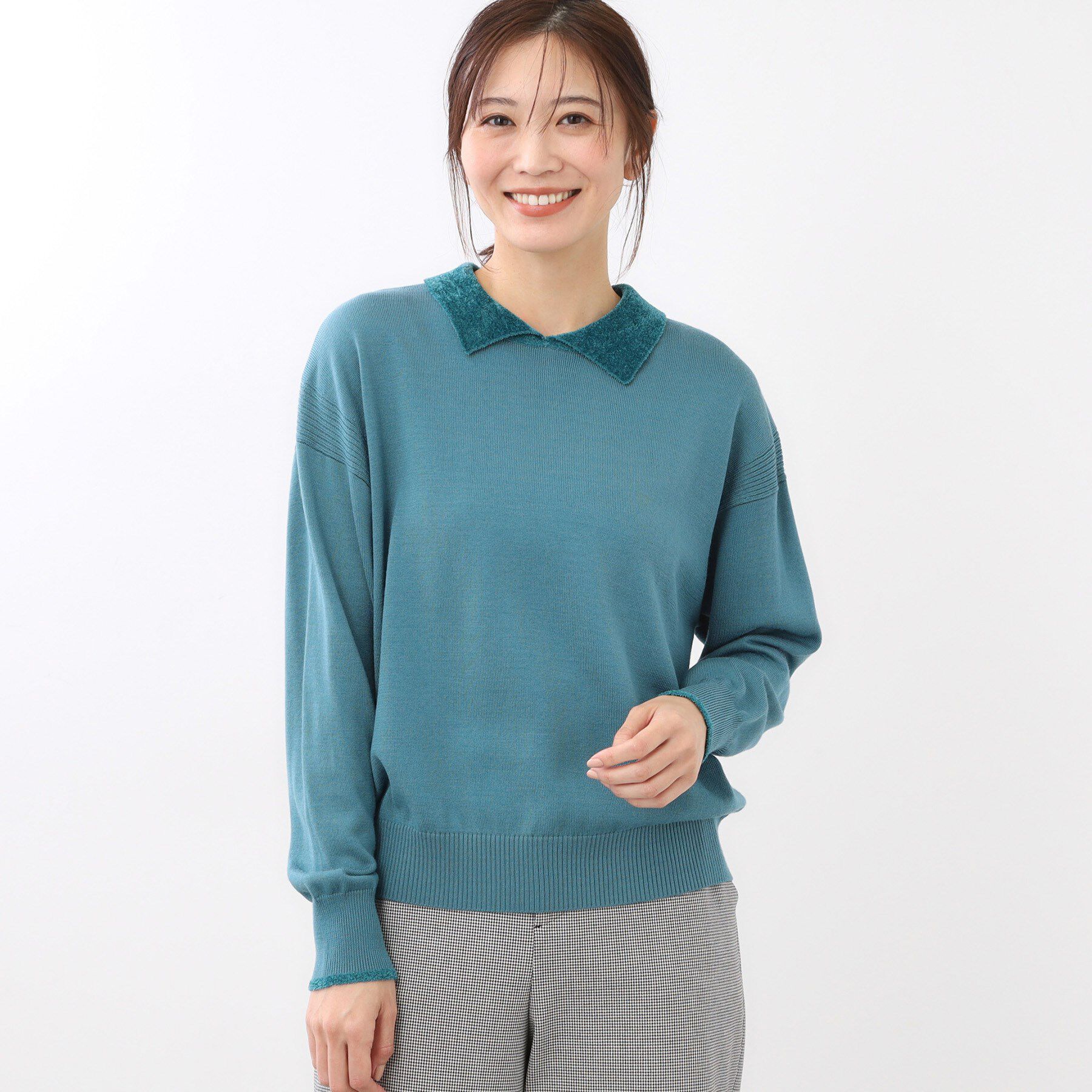 Reflect「【着映え◎】衿つきニットトップス」|ニット・セーター|