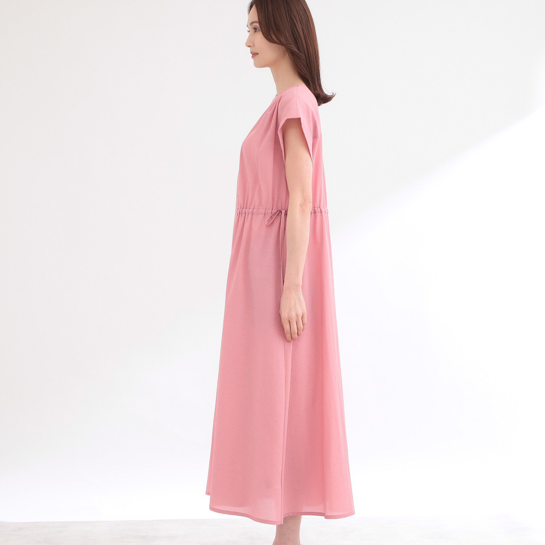 Reflect「【通気性あり／涼しい／マシンウォッシャブル】フロントボタンワンピース」|ワンピース|