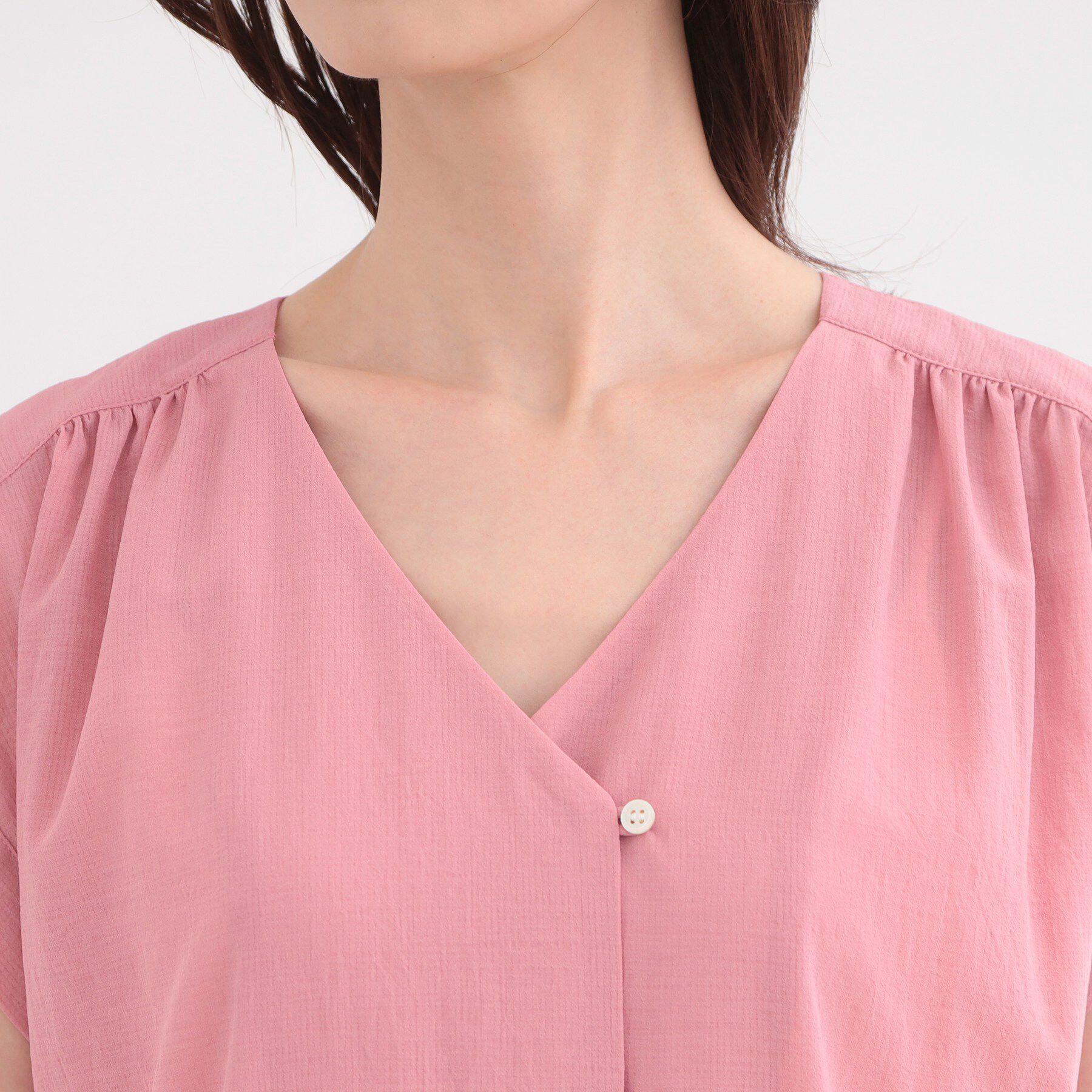 Reflect「【通気性あり／涼しい／マシンウォッシャブル】フロントボタンワンピース」|ワンピース|