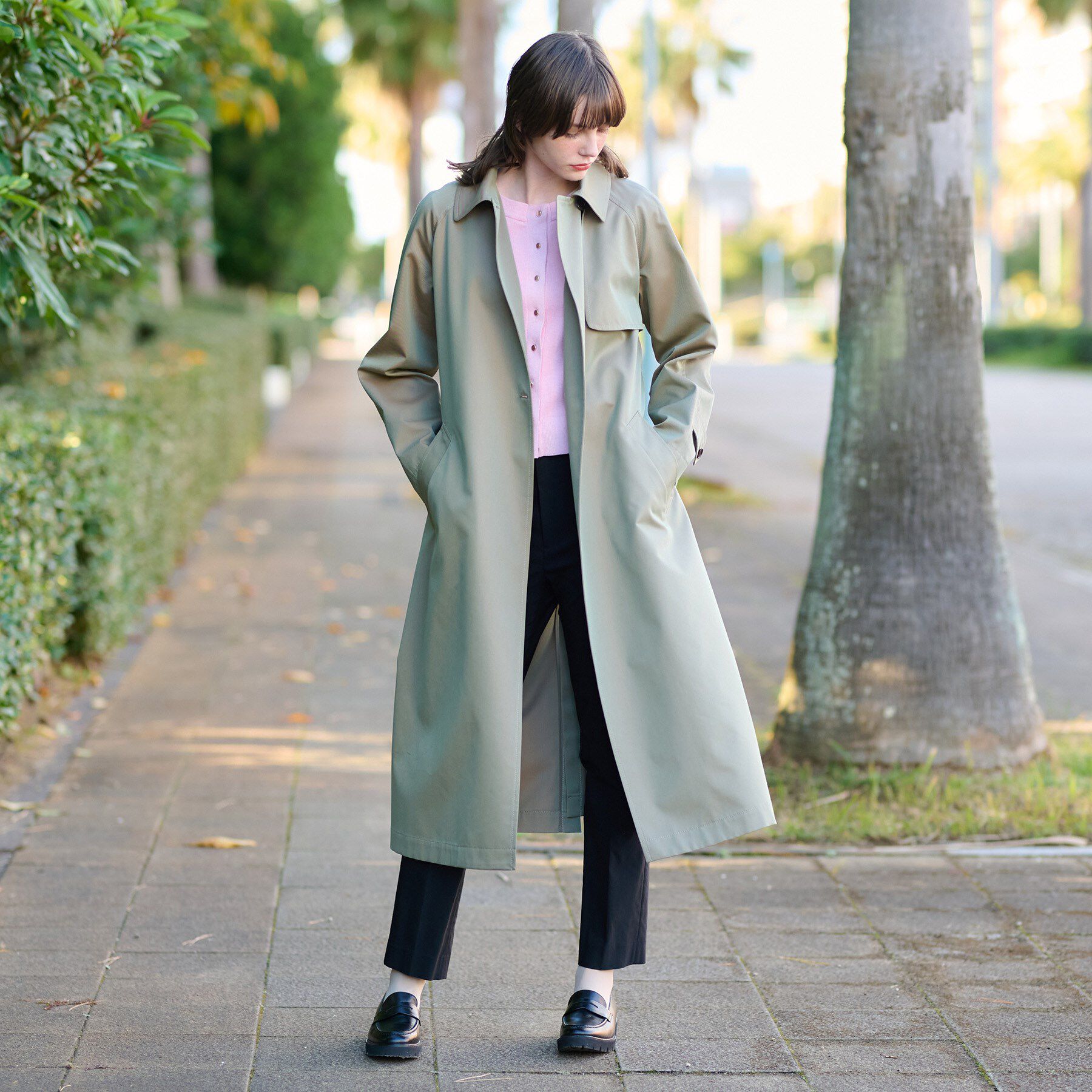 DRESSTERIOR「【ウォッシャブル/美シルエット】ライトトレンチコート」|トレンチコート|