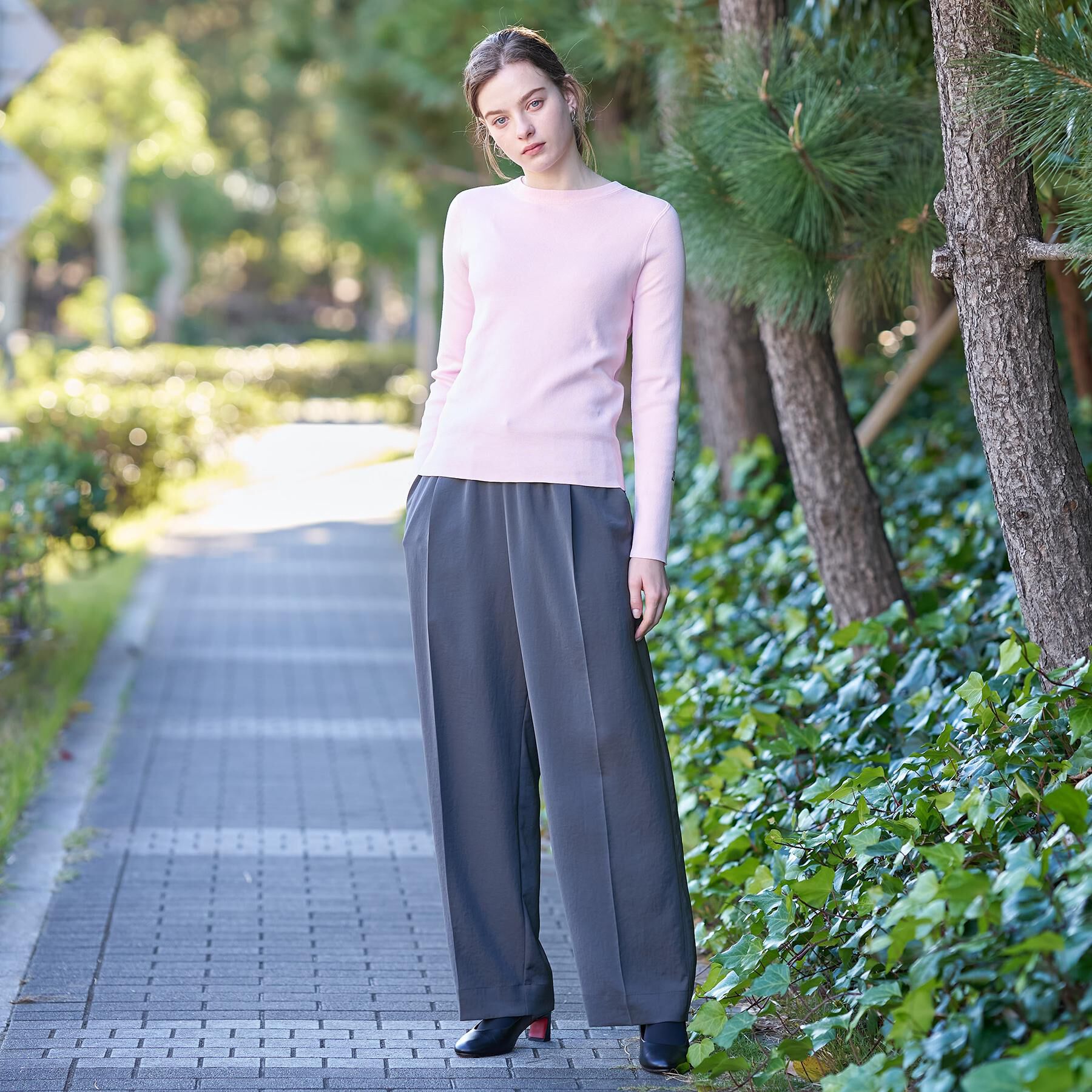 DRESSTERIOR「【ウォッシャブル/ウエストゴム】サテンイージーパンツ」|その他|