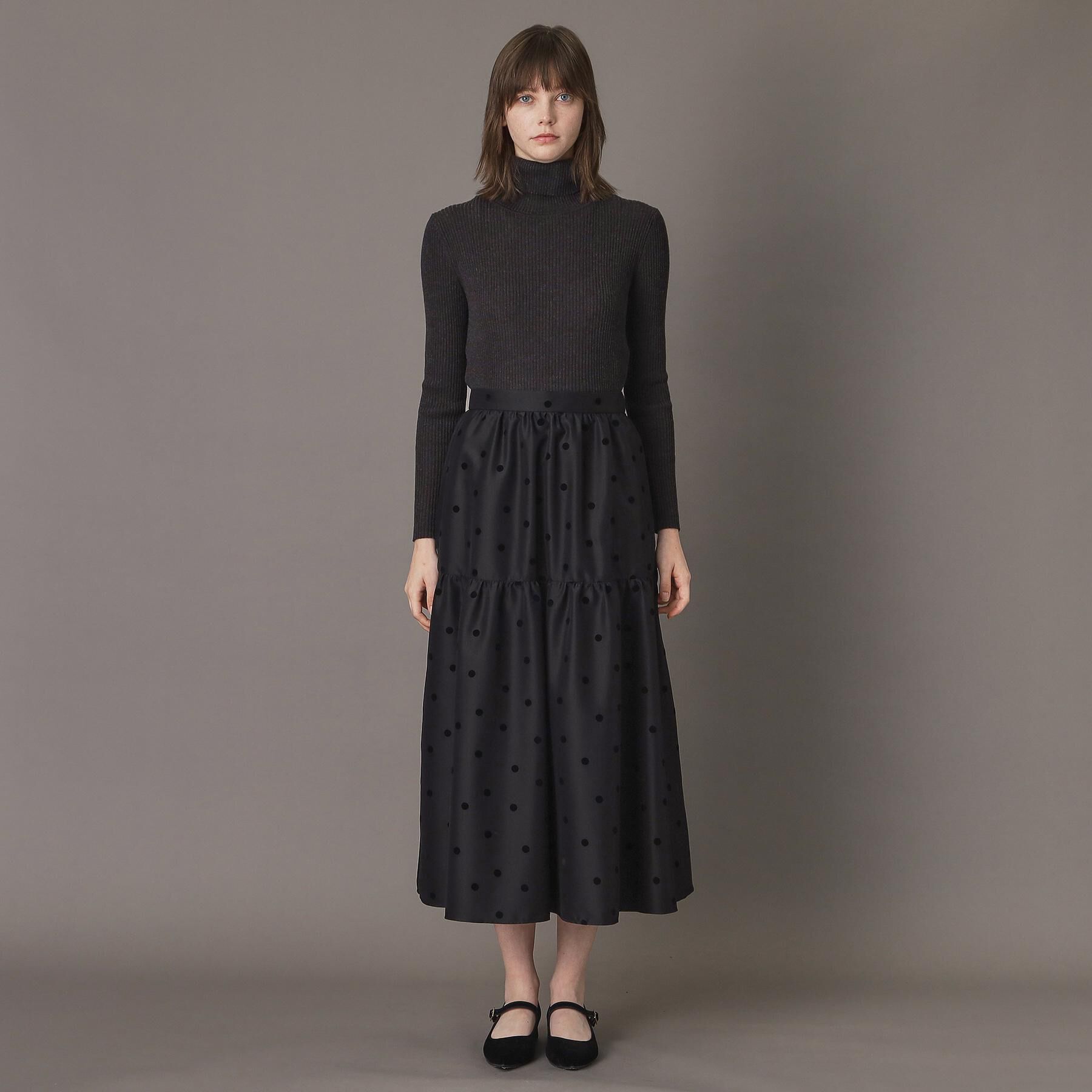 DRESSTERIOR「【CLASSY.掲載】フロッキードットスカート」|スカート|