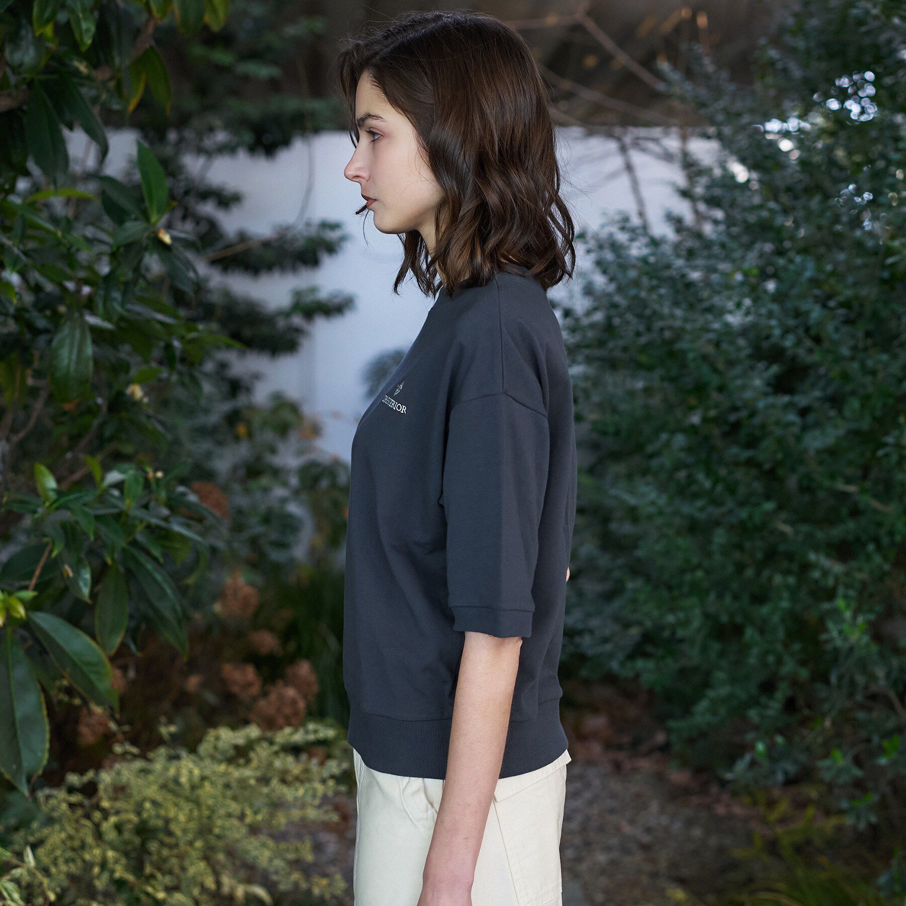 DRESSTERIOR「【セットアップ可/ウォッシャブル】ストレッチ裏毛ハーフスリーブプルオーバー」|Tシャツ・カットソー|