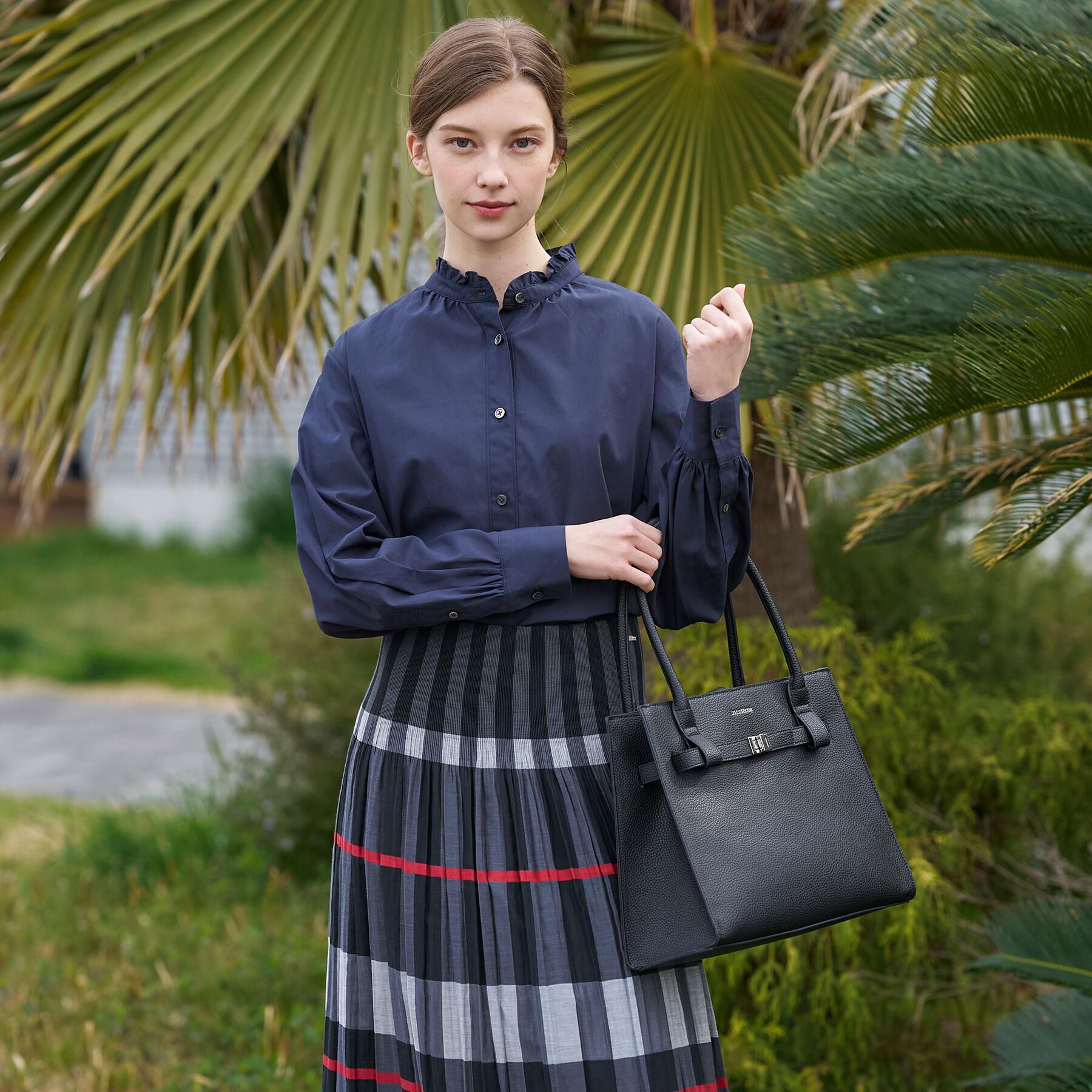 DRESSTERIOR「【ウォッシャブル/通勤】スタンドフリル ブラウス」|シャツ・ブラウス|