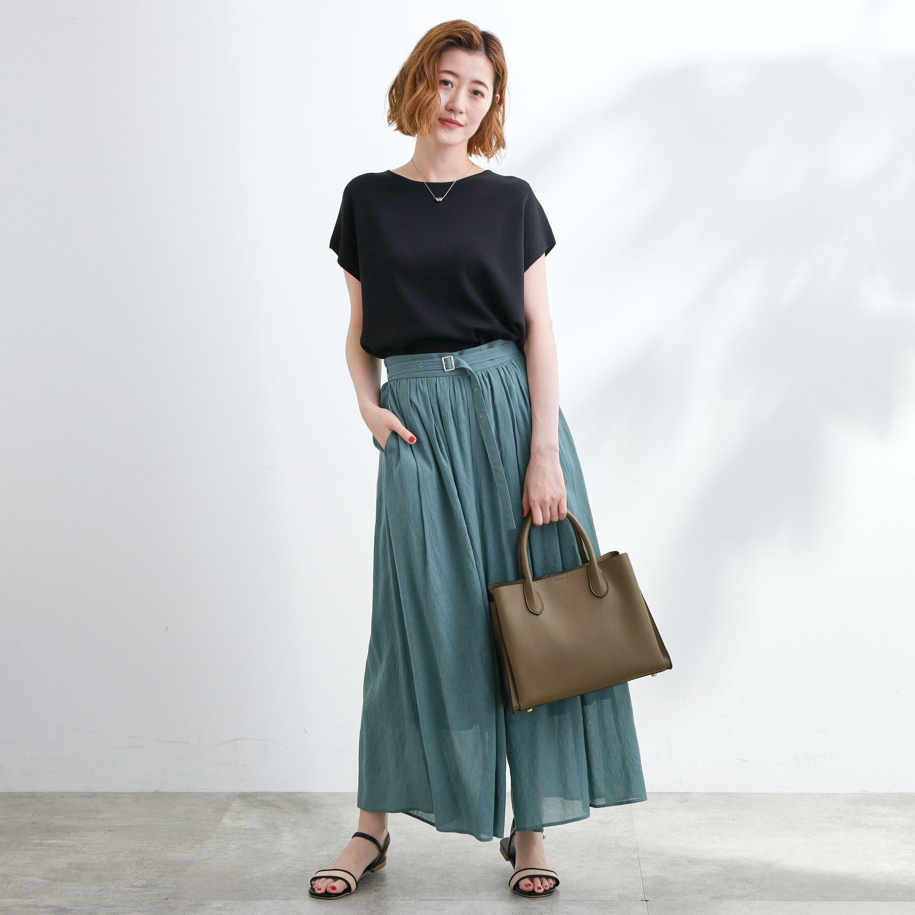 grove「【人間工学】中仕切りバイカラー2WAYトート」|トートバッグ|