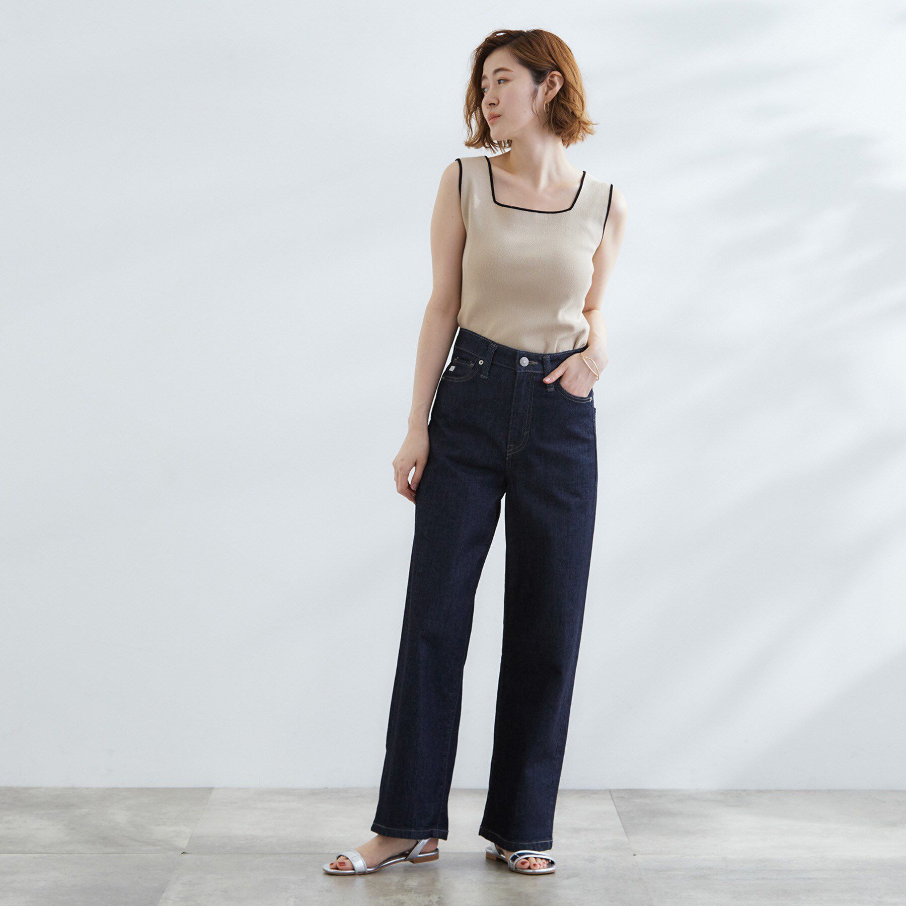 grove「2WAYスクエアネックタンク」|キャミソール|