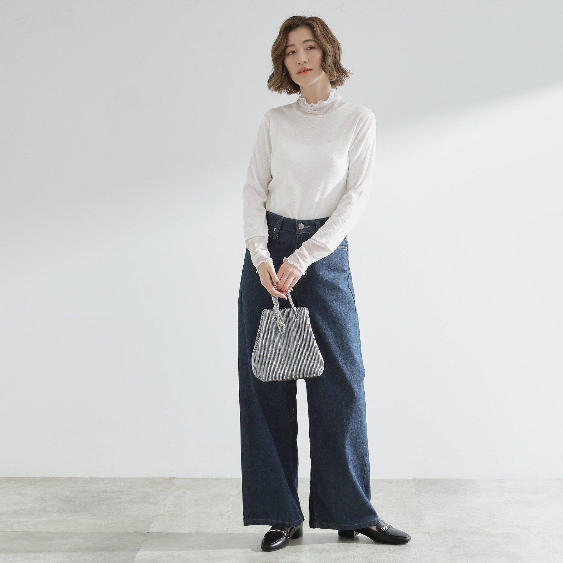 grove「シアー切替ハイネックプルオーバー」|Tシャツ・カットソー|