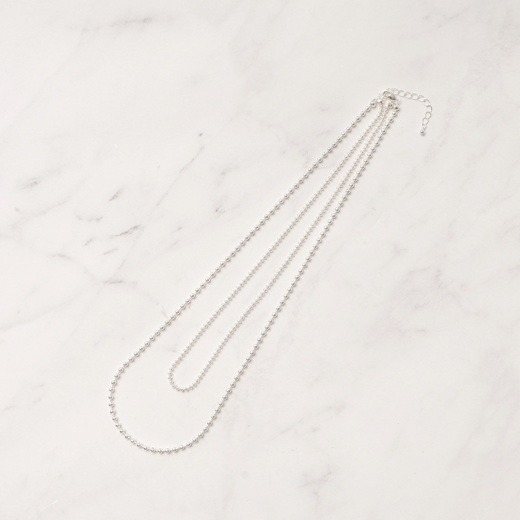 grove「ボールチェーン2連ネックレス」|ネックレス|シルバー(006)