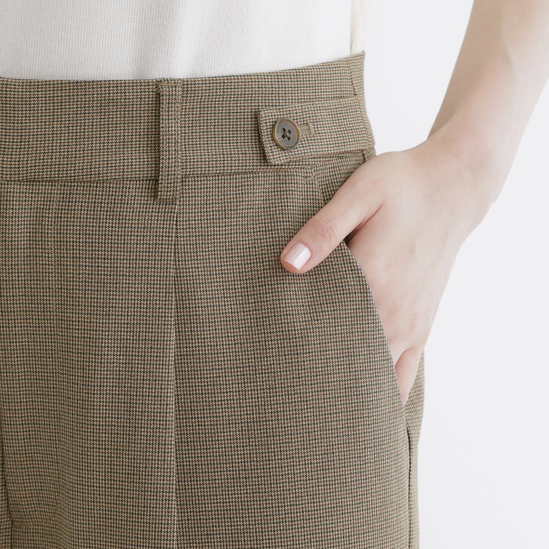 grove「【洗える】毎日履きたいチェックワイドパンツ」|その他|