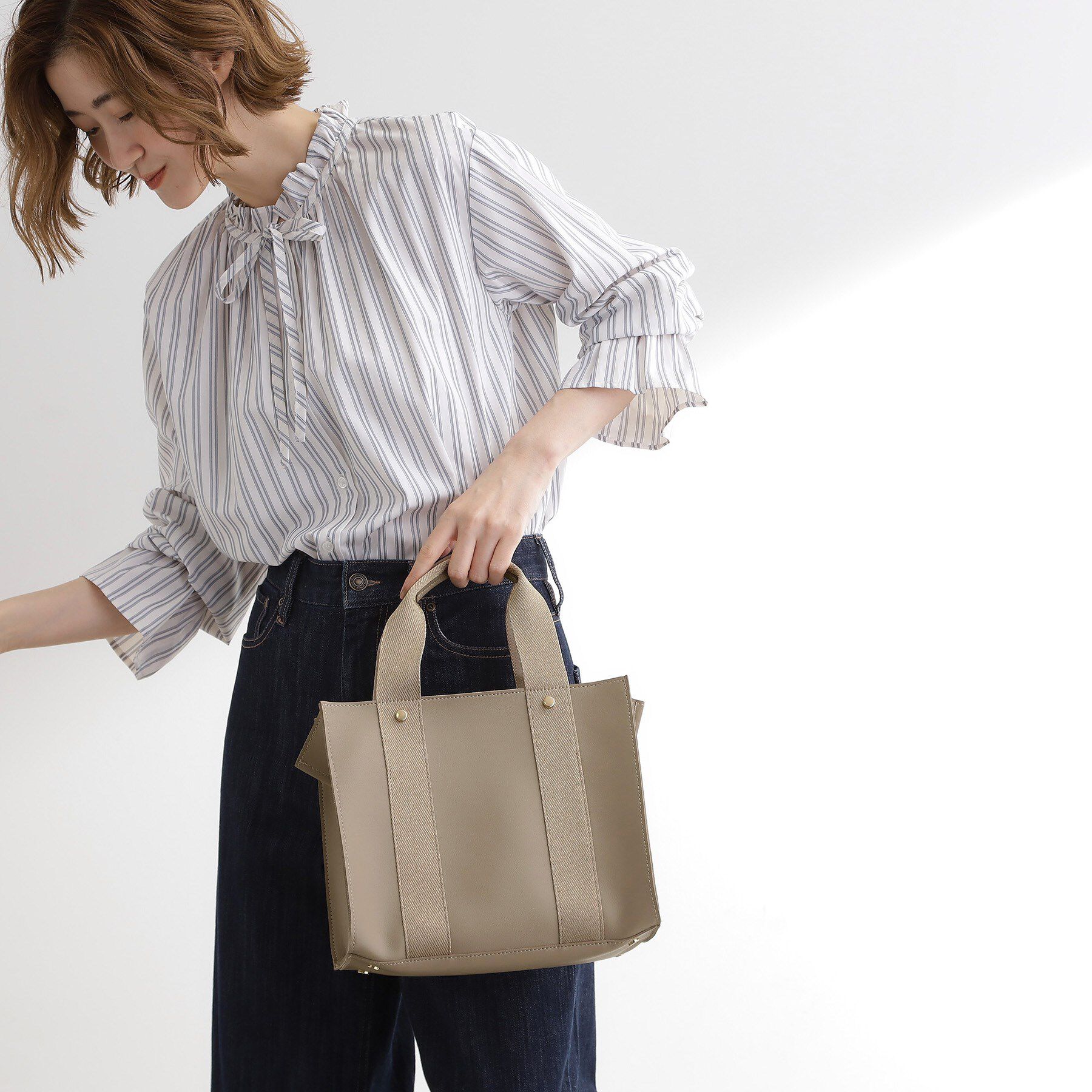 grove「テープハンドルスクエア2WAYトート」|トートバッグ|