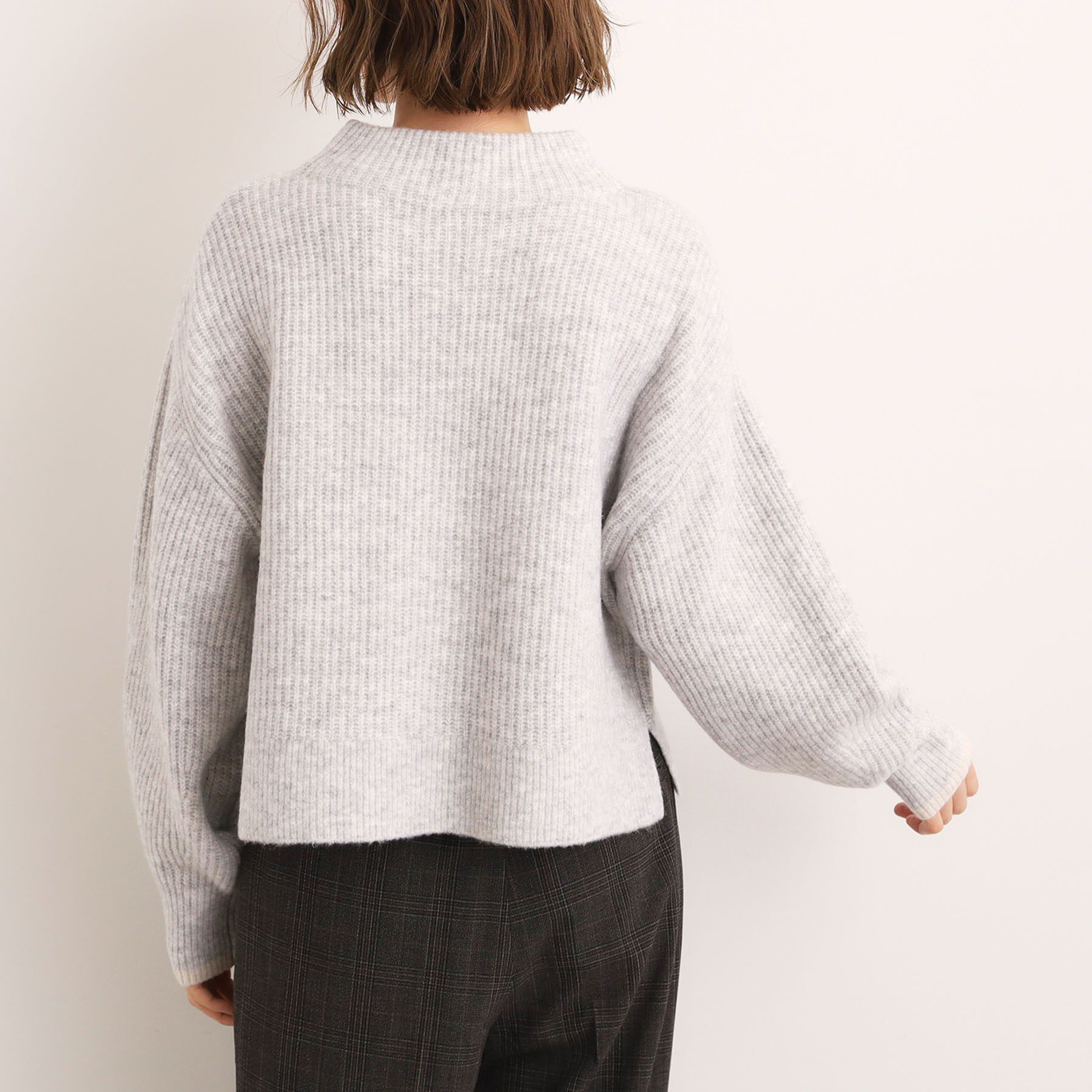 grove「【洗える】ふんわりウール混ボトルネックニット」|ニット・セーター|