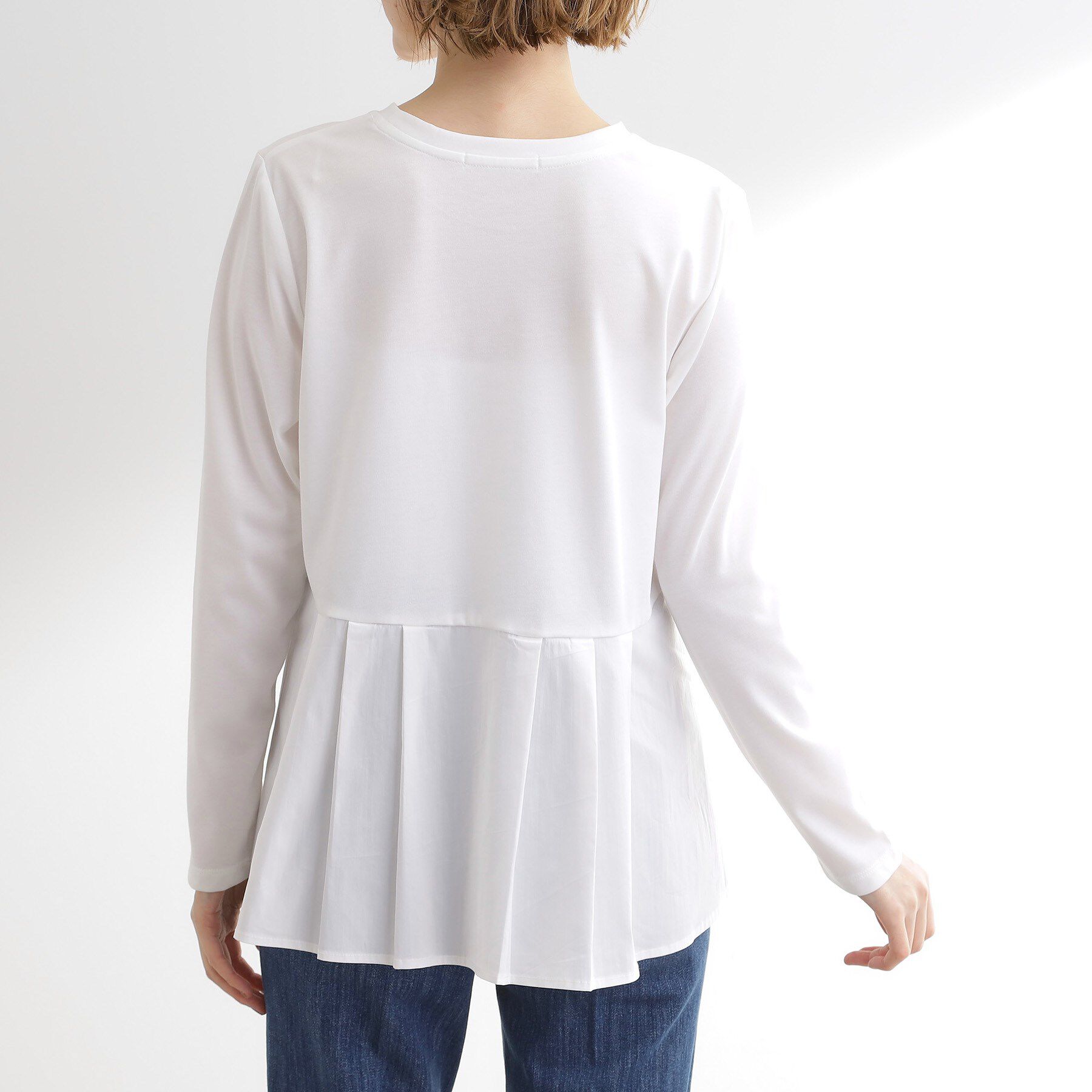 grove「裾切替タックペプラムTシャツ」|Tシャツ・カットソー|