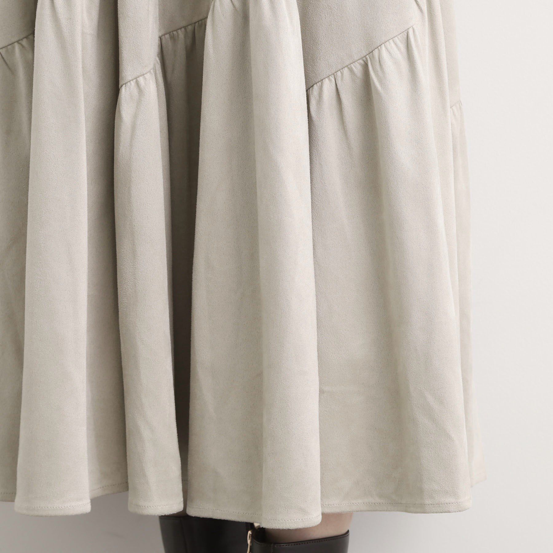 grove「スエードライク マキシティアードスカート」|スカート|