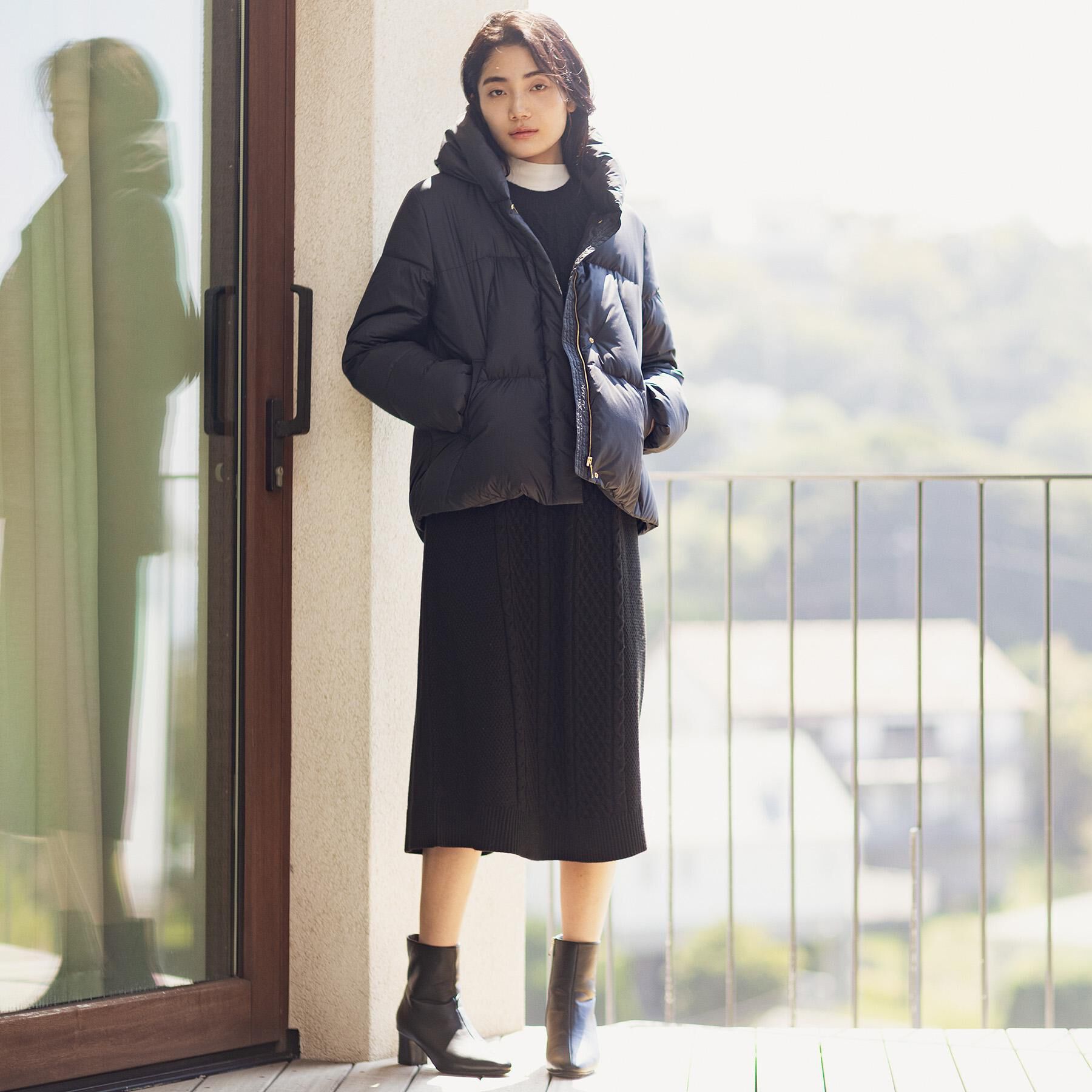 grove「【名品アウター／800FP・多機能】つつまれダウンショート」|ダウン|