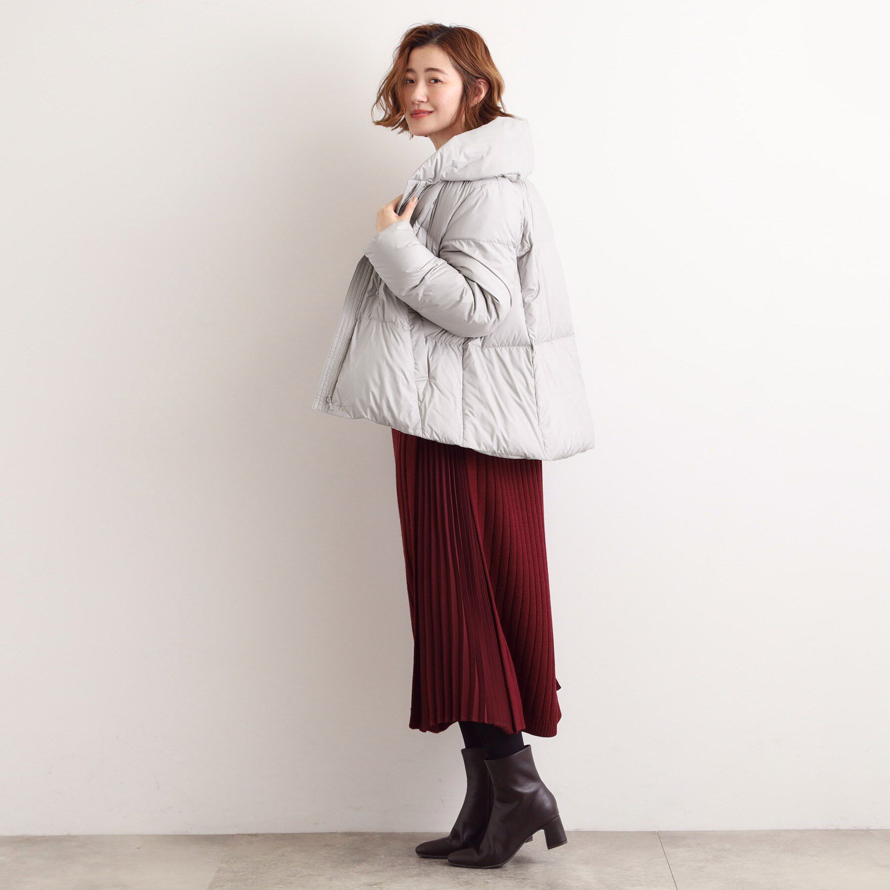 grove「【名品アウター／800FP・多機能】つつまれダウンショート」|ダウン|