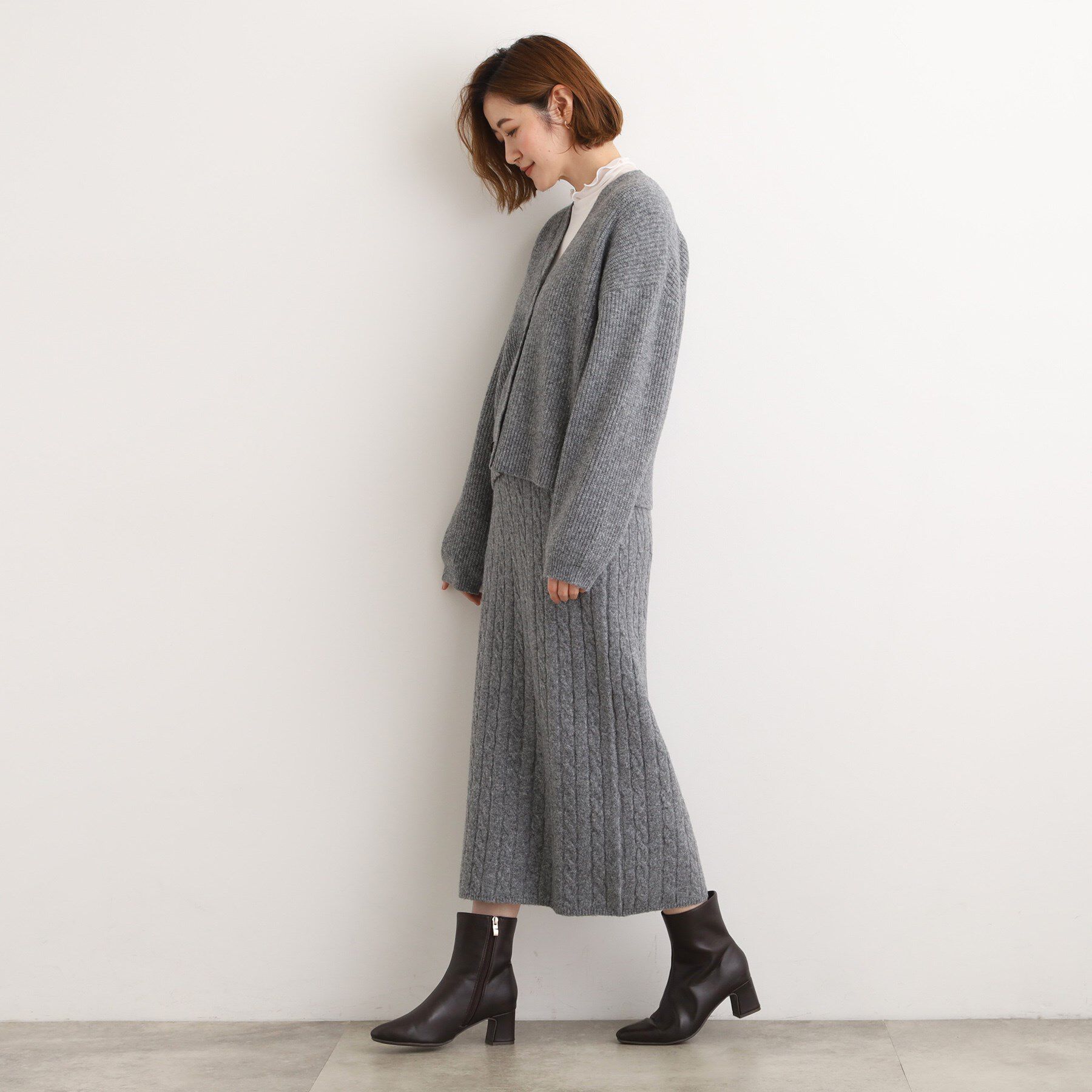 grove「【SETITEM】ケーブルニットスカート」|スカート|