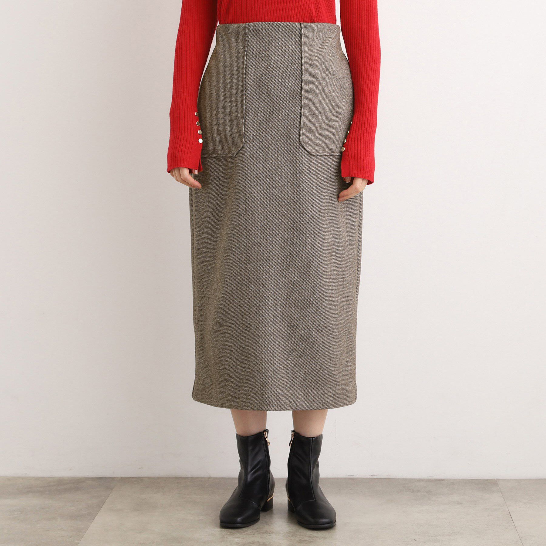 grove「起毛ジャカードナロースカート」|スカート|