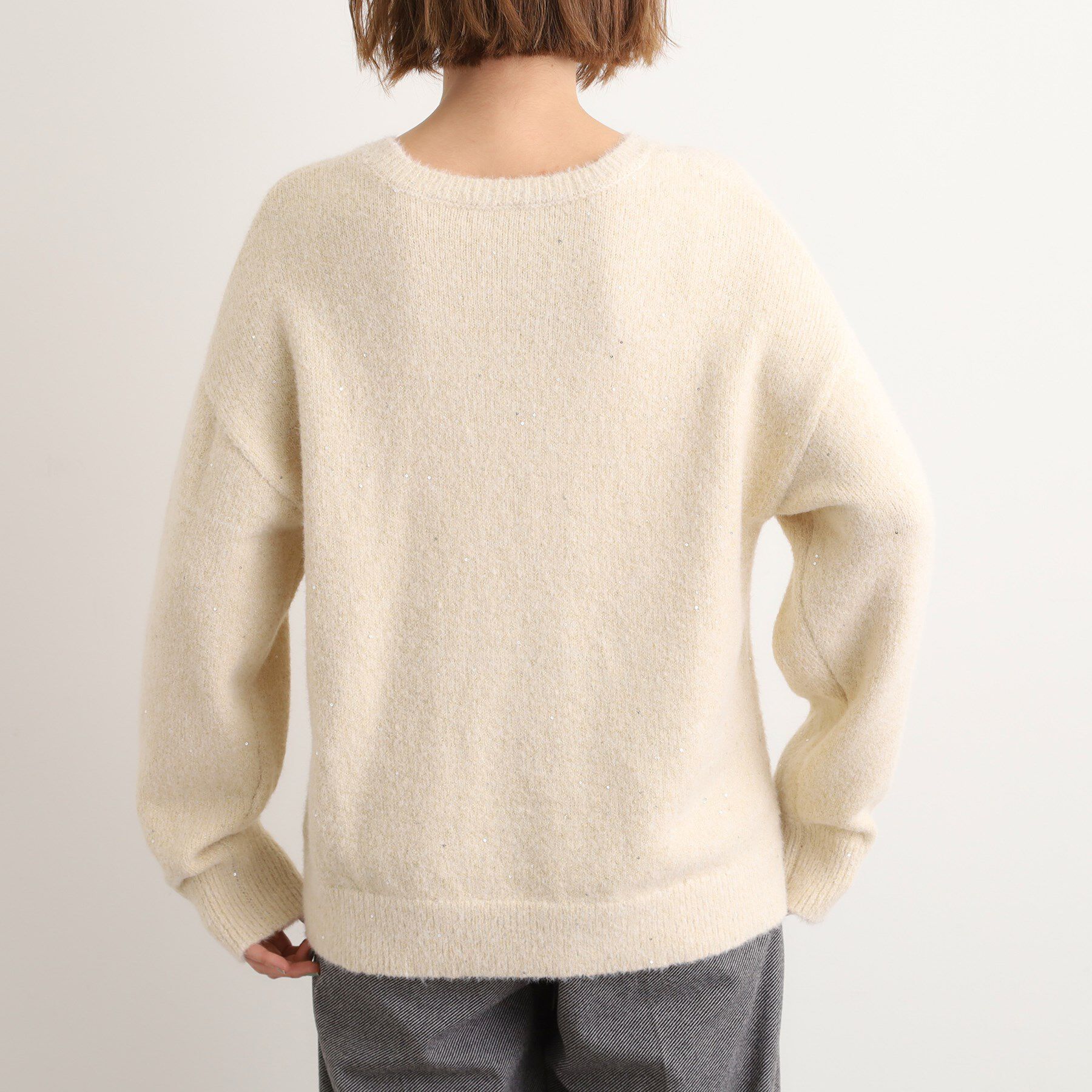 grove「華やぎ冬ニット　ミニスパンコールフェザーニット」|ニット・セーター|