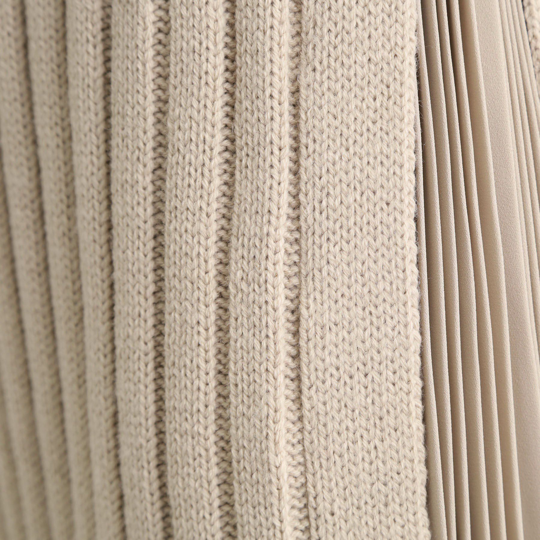 grove「【選べる着丈】配色サイドプリーツニットワンピース」|ワンピース|