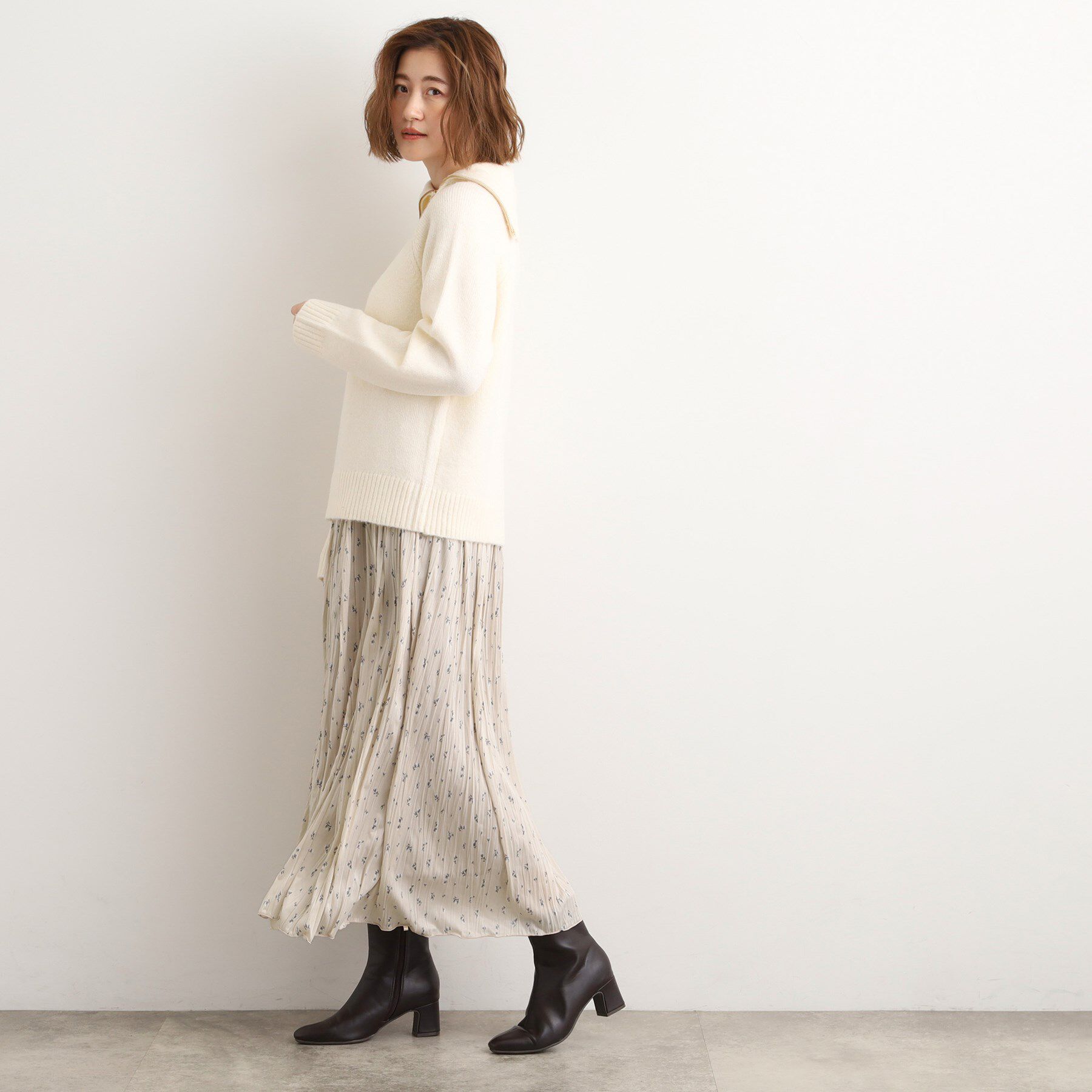 grove「花柄アソートプリーツスカート」|スカート|
